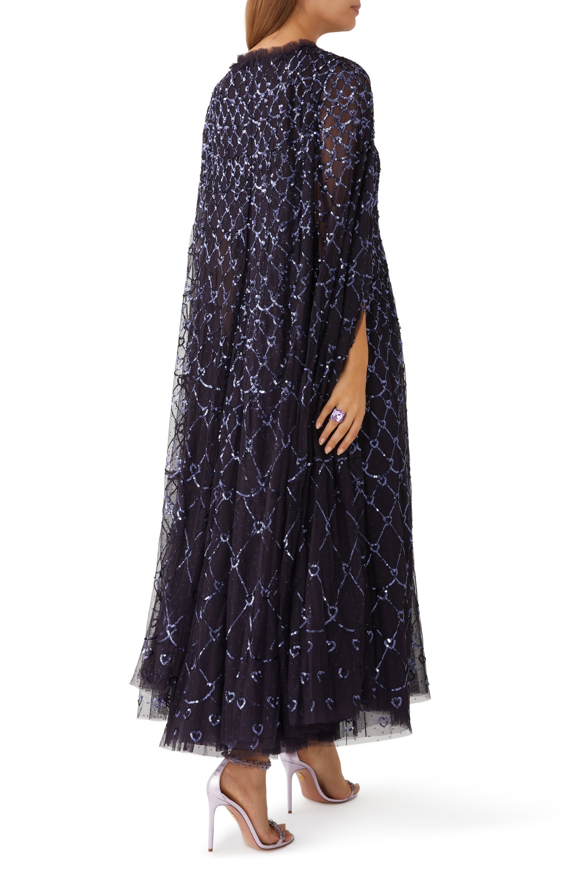 Heart Lattice Ankle Gown