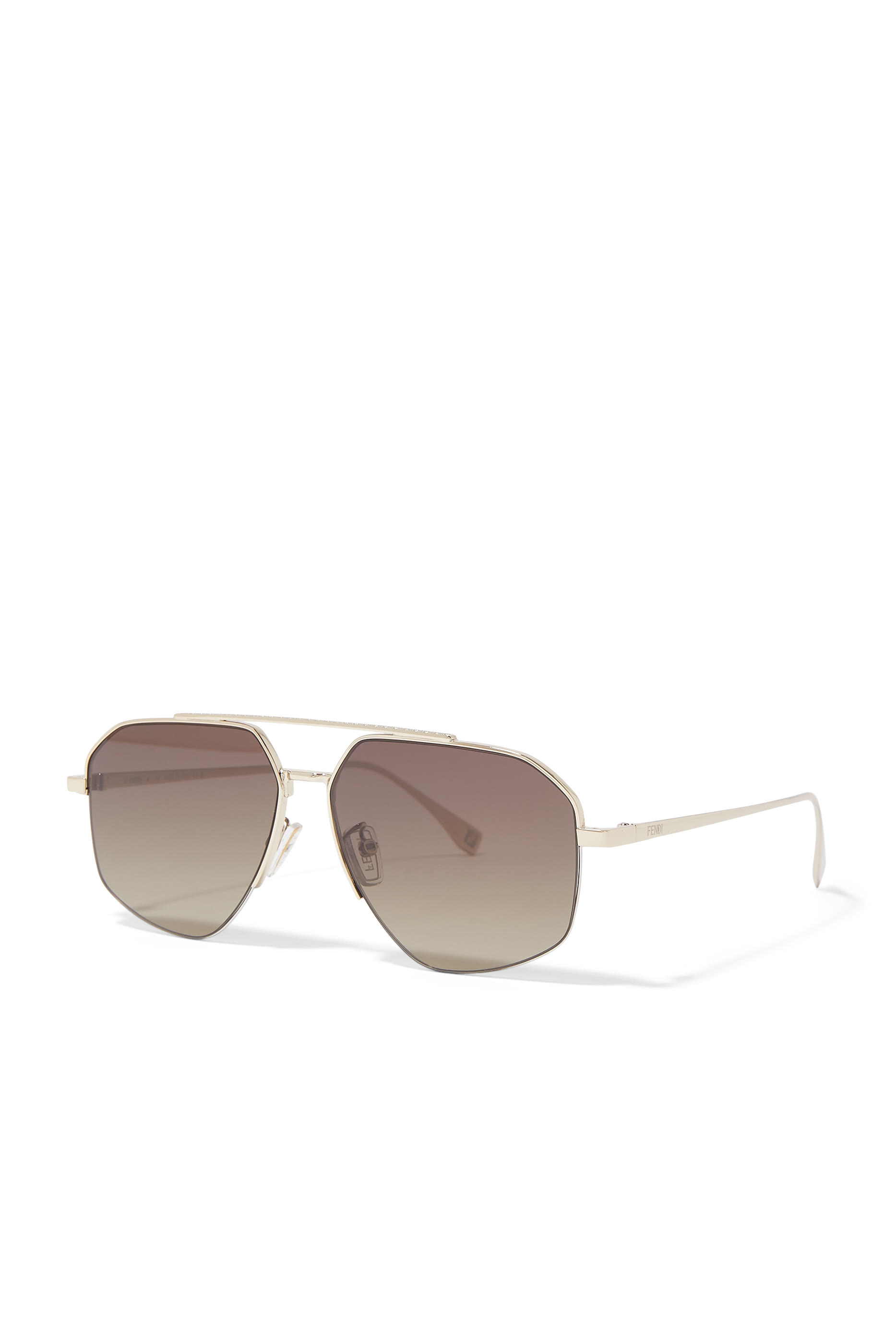Geometric Aviator Sunglasses
