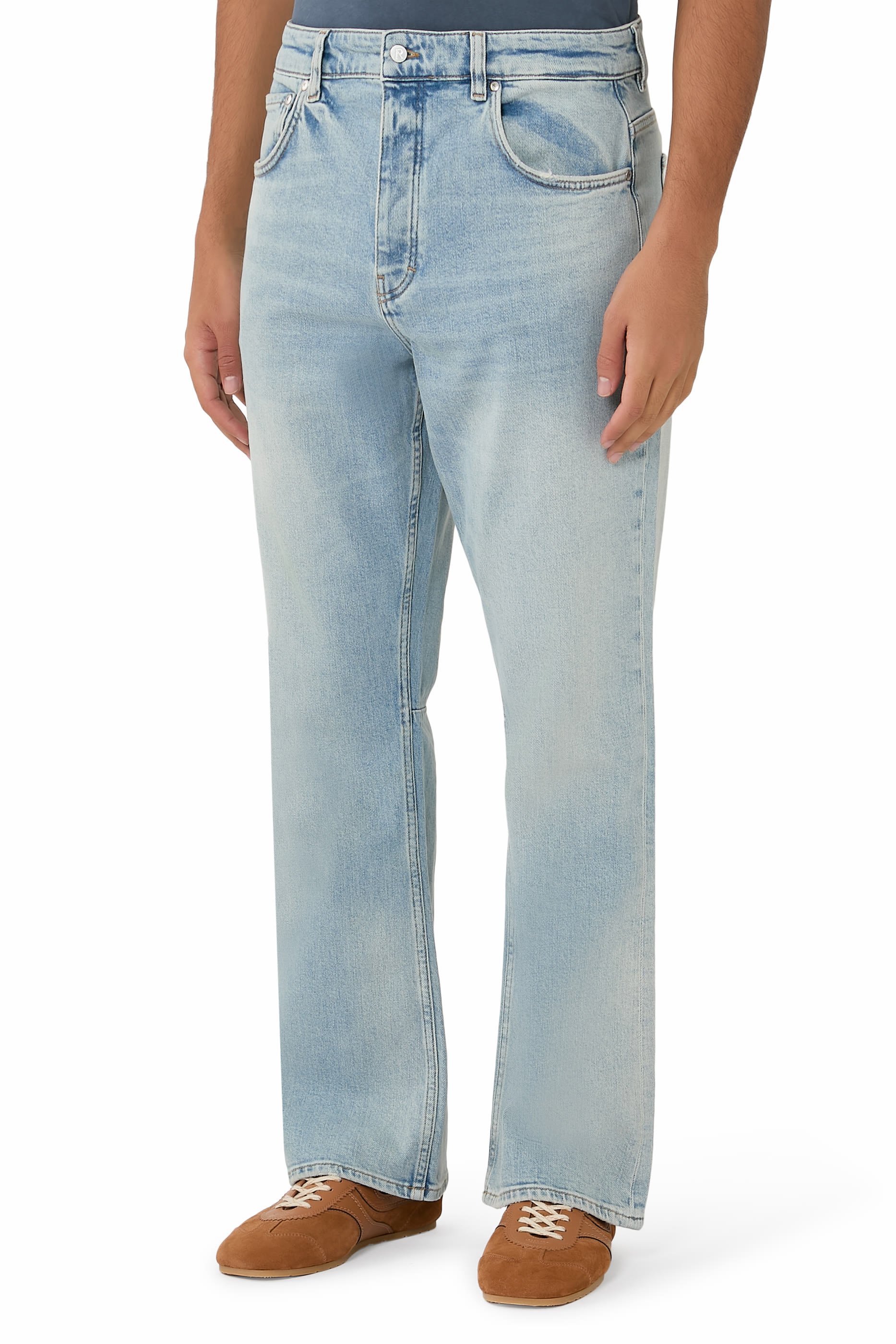 Boot Cut Denim Trousers