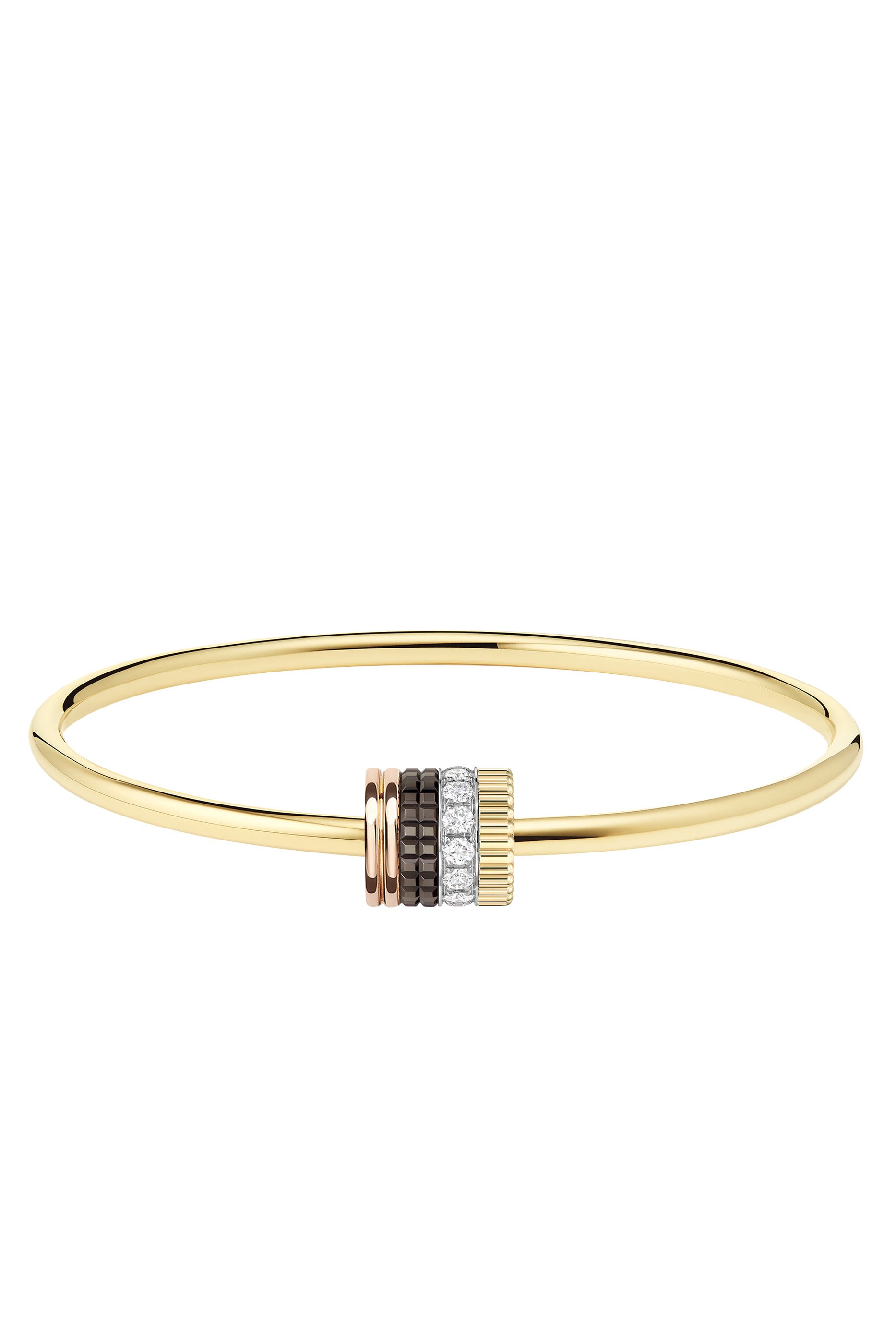 Quatre Classique Bracelet, 18k Mix Gold & Diamonds