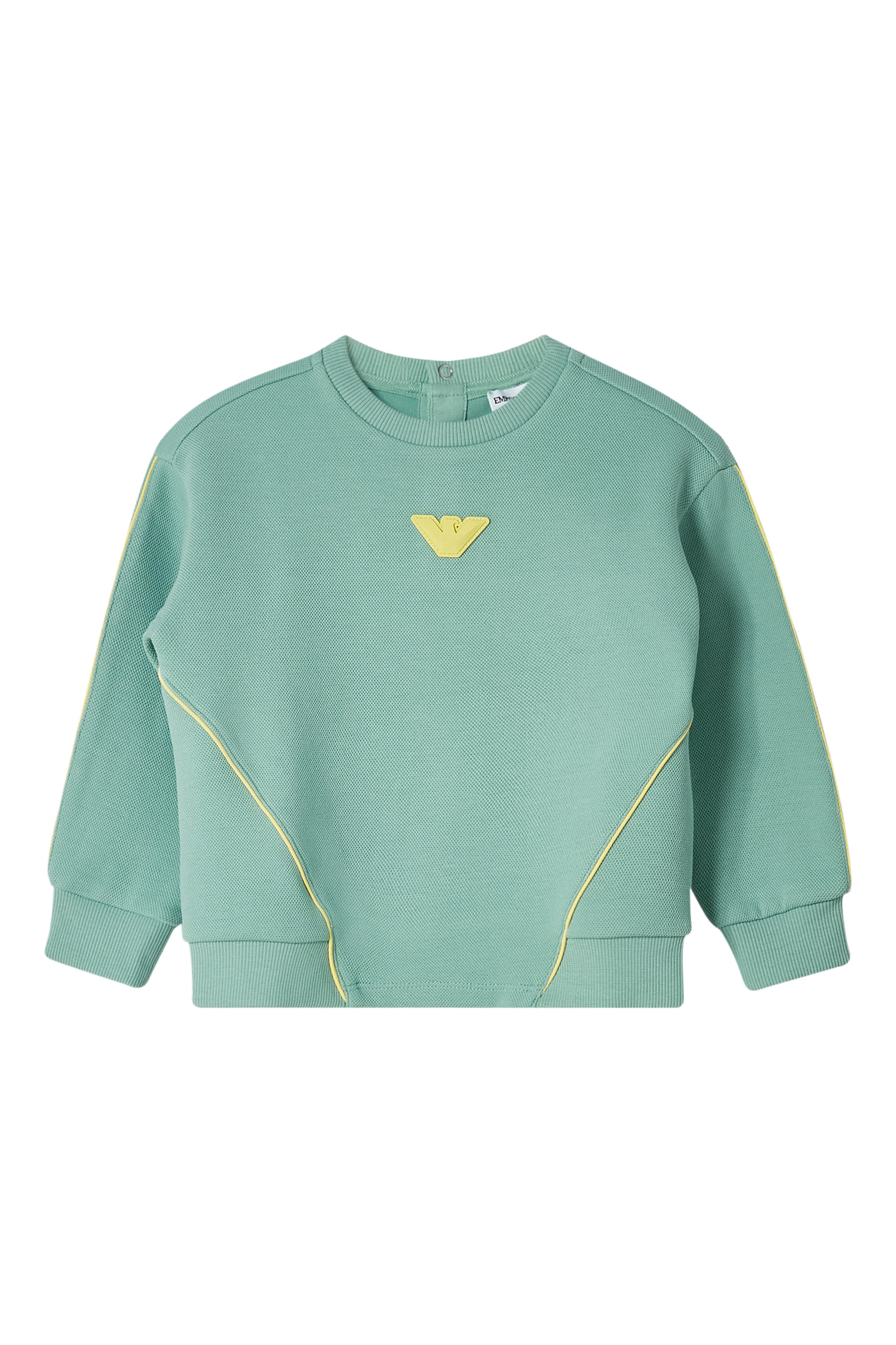 Kids Logo and Piping Piqu&eacute; Sweatshirt