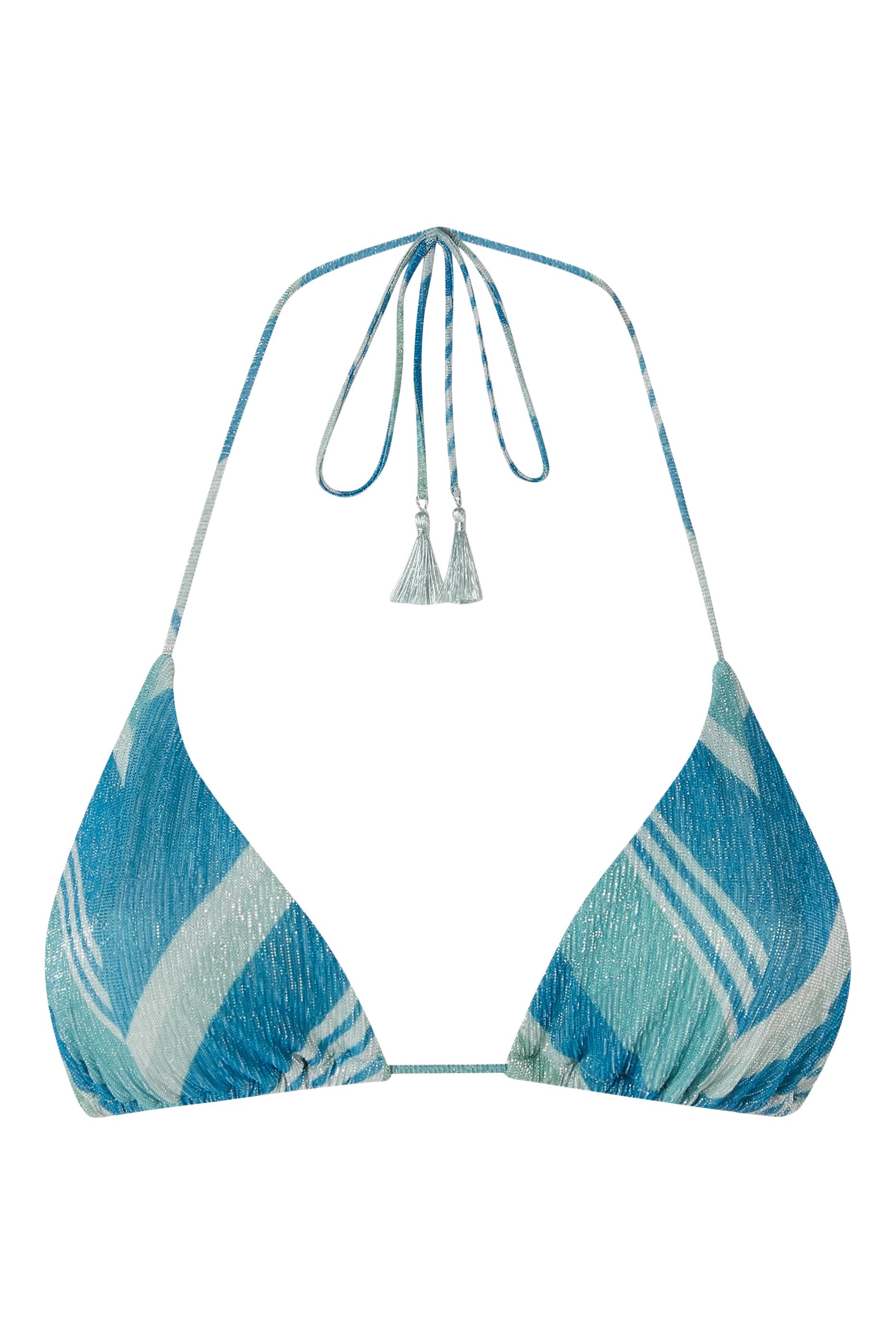Winona Lurex Chevron Triangle Bikini Top