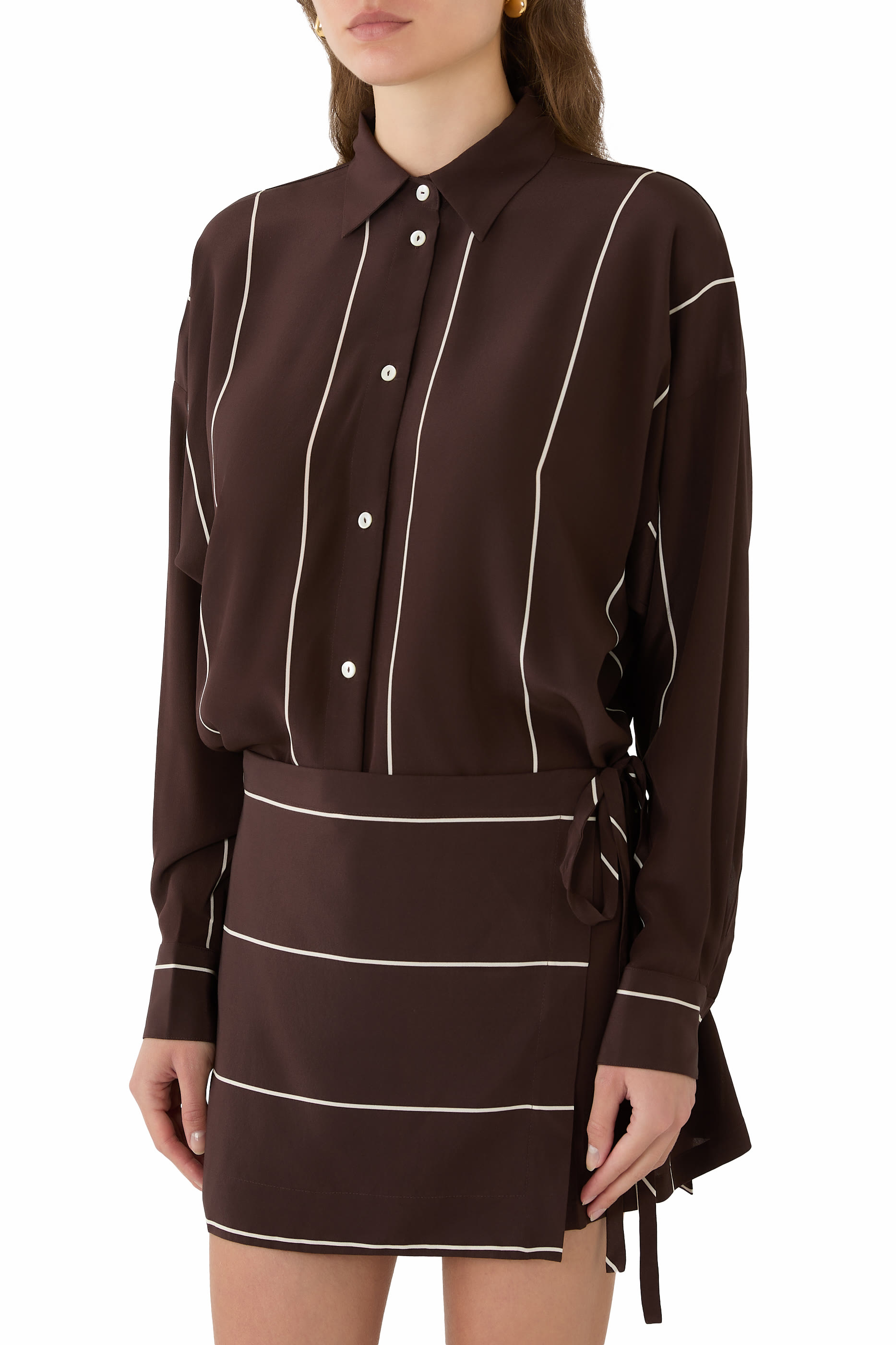 Orta Silk Wrap Mini Dress