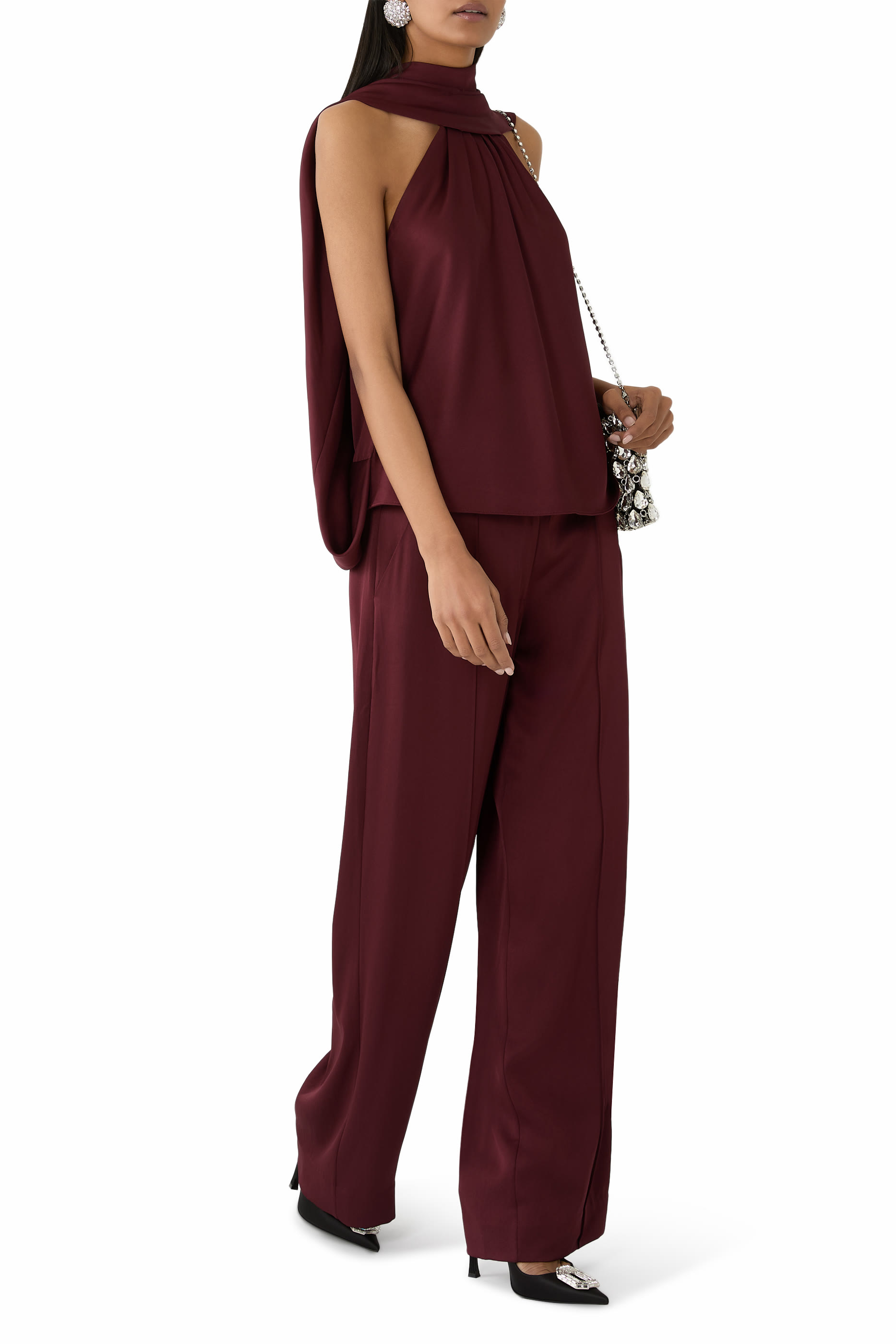 Scarlett Satin Cape Top