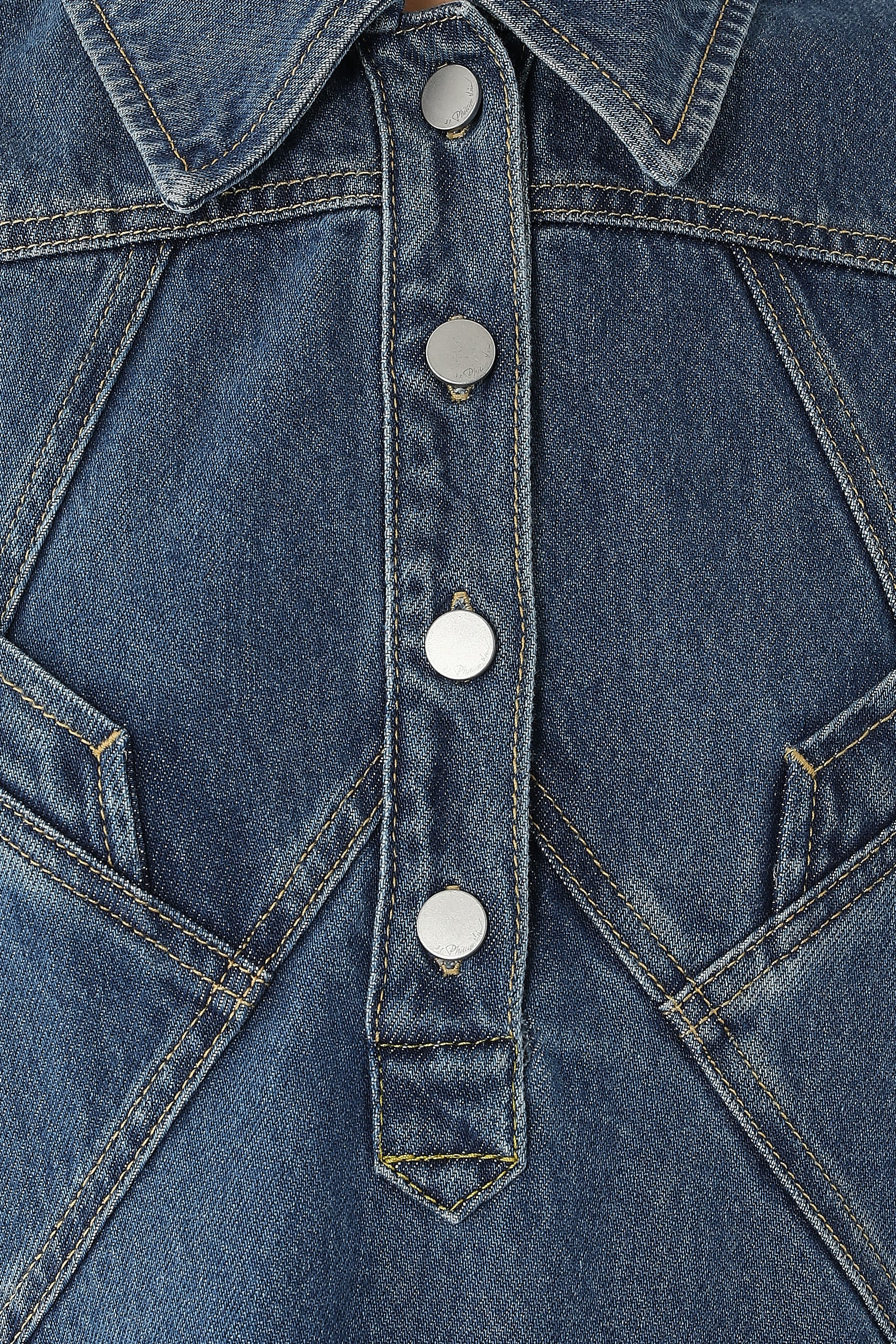 Denim Trapeze Shirt Dress