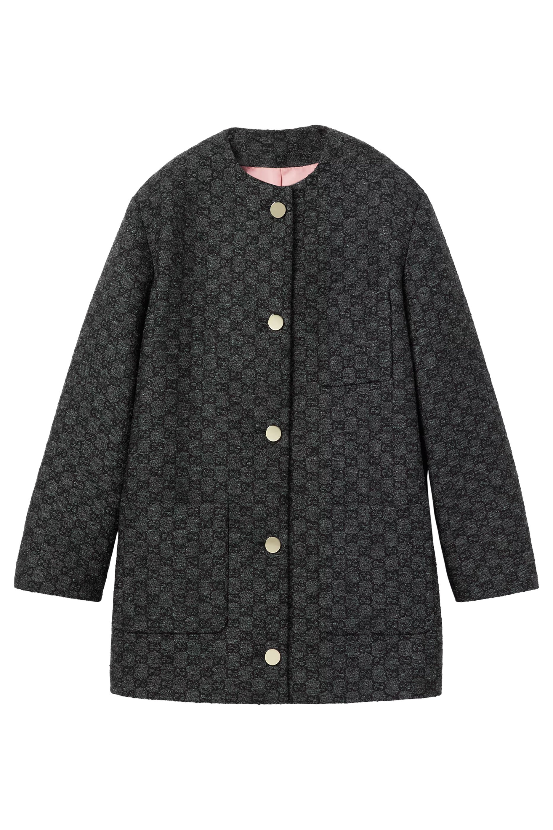  GG Boutonn&eacute; Wool Tweed Jacket