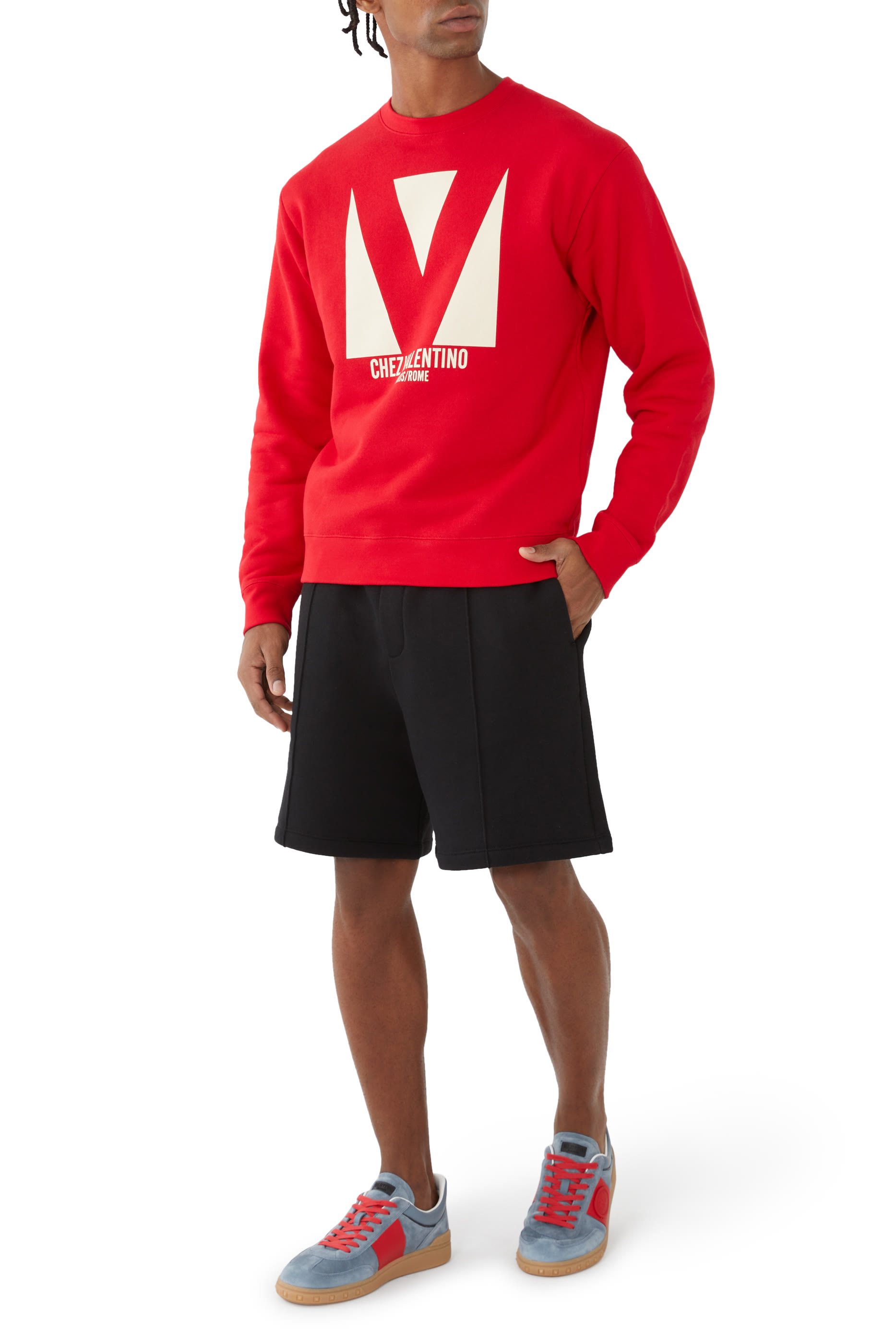 Chez Valentino Logo Shorts