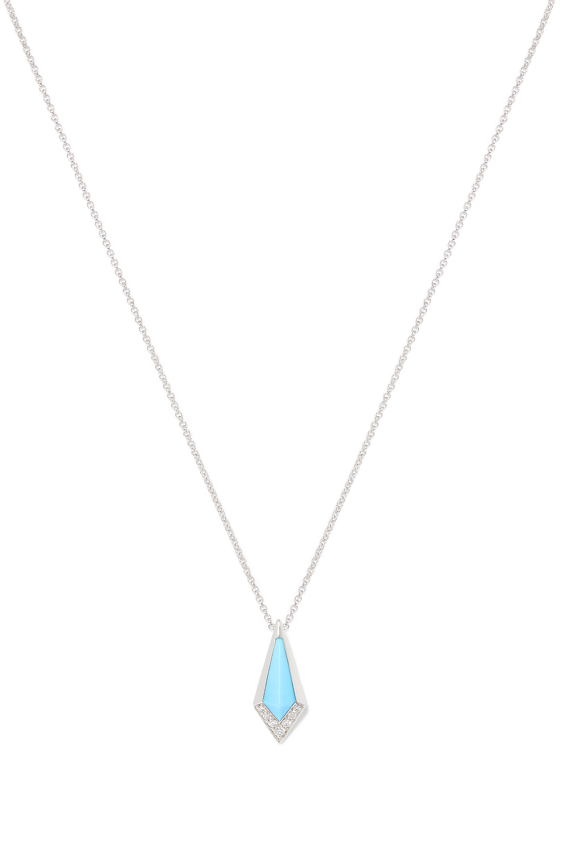 Junonia Necklace, 18k White Gold