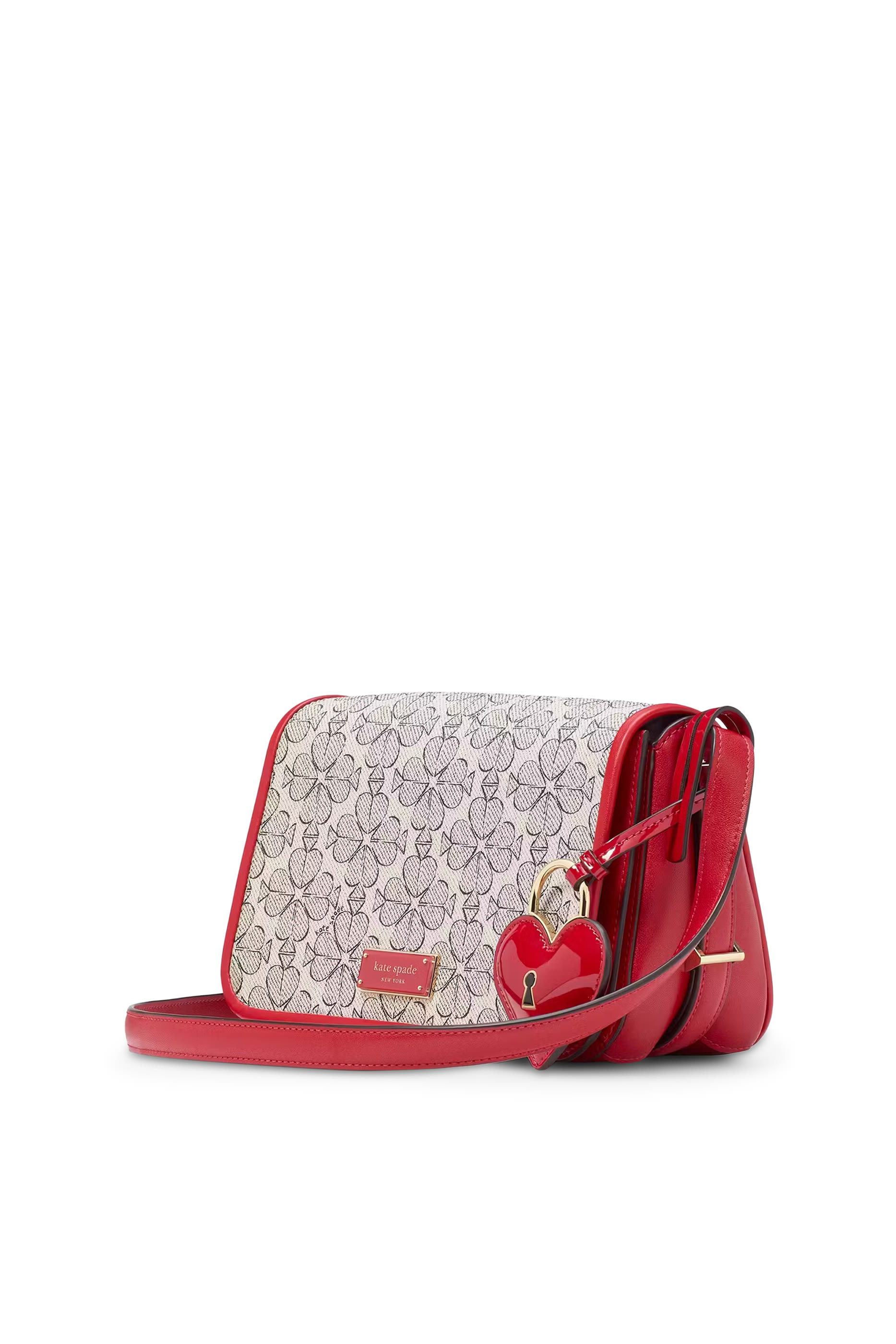 Liv Spade Flower Coated Canvas Small Flap Crossbody