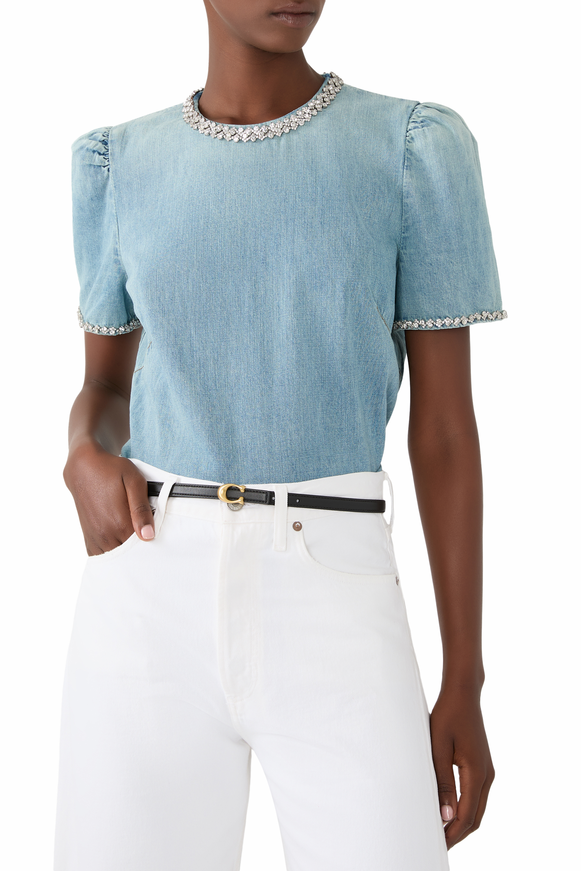 Sculpted C Buckle Cut To Size Reversible Belt