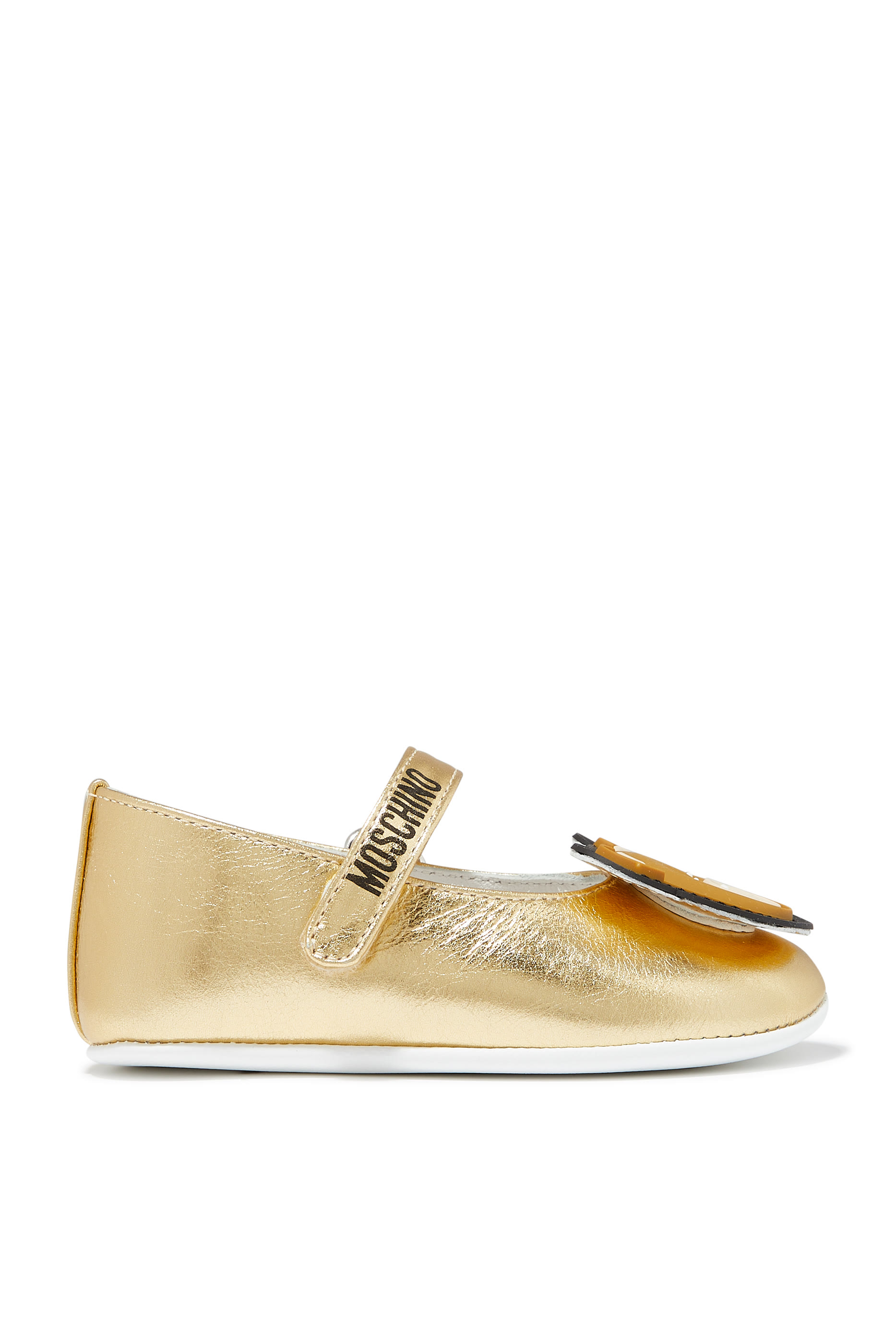 Kids Teddy Leather Ballerina