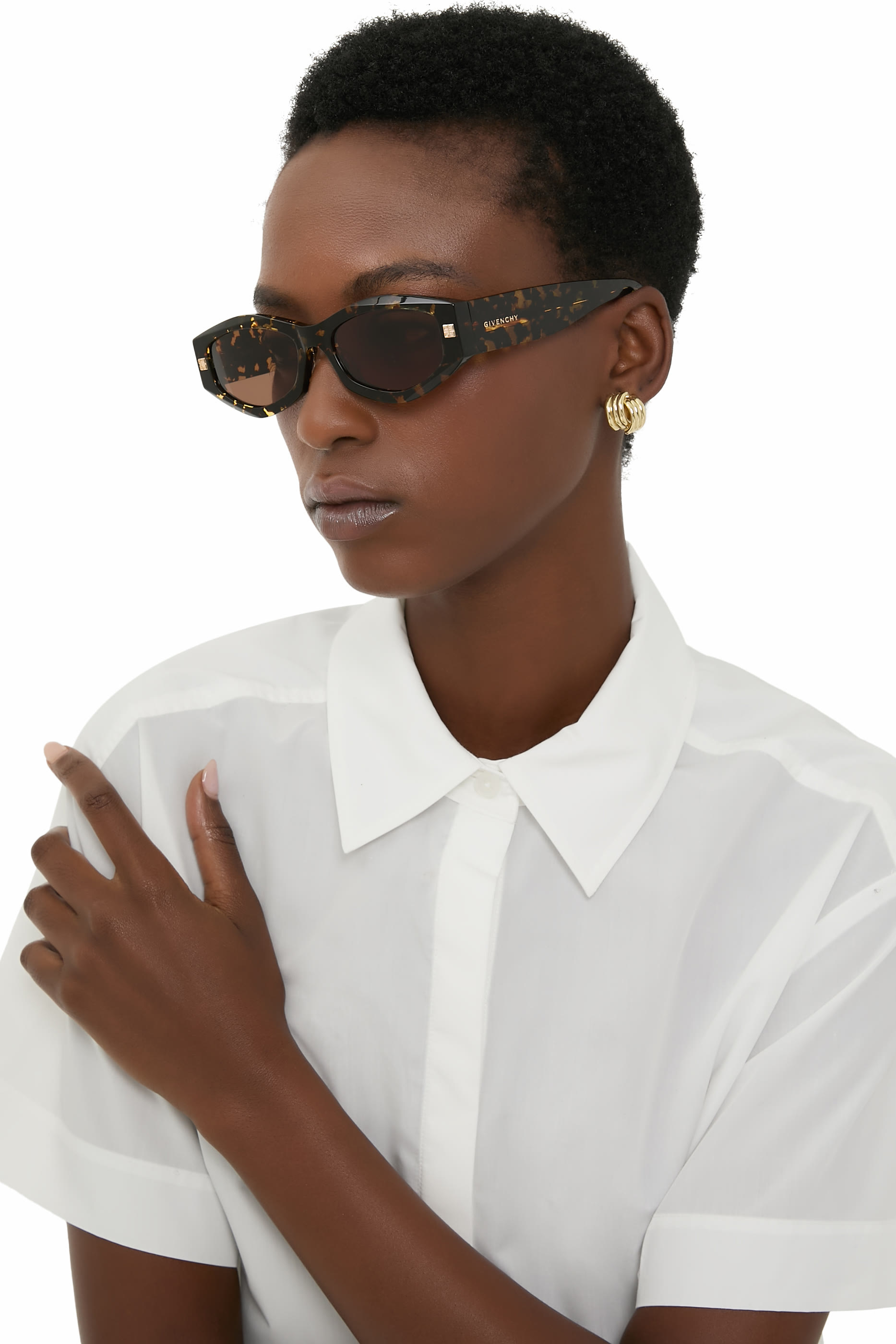 GV Day Havana Geometric Sunglasses