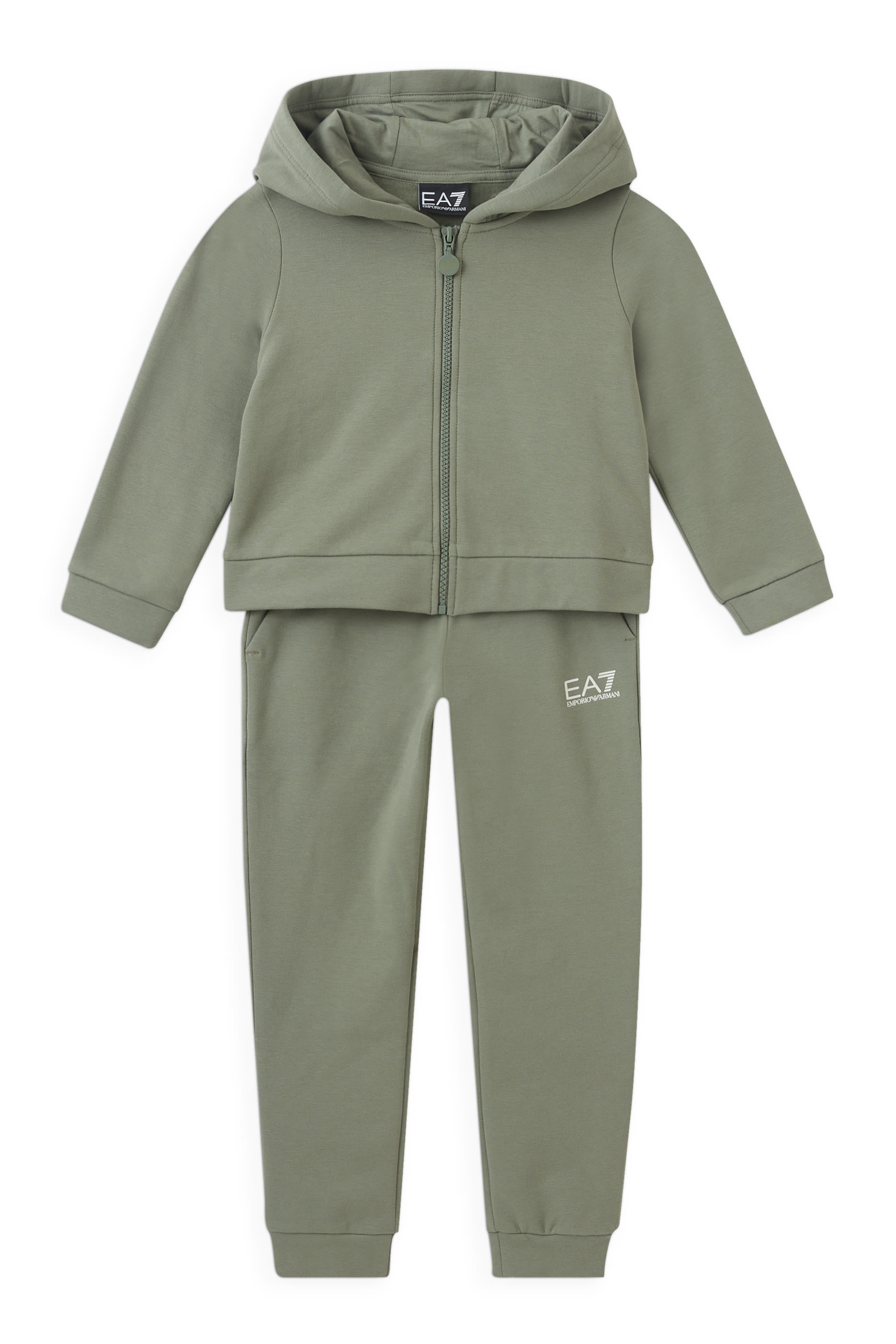 Kids Logo Print Cotton Tracksuit Set