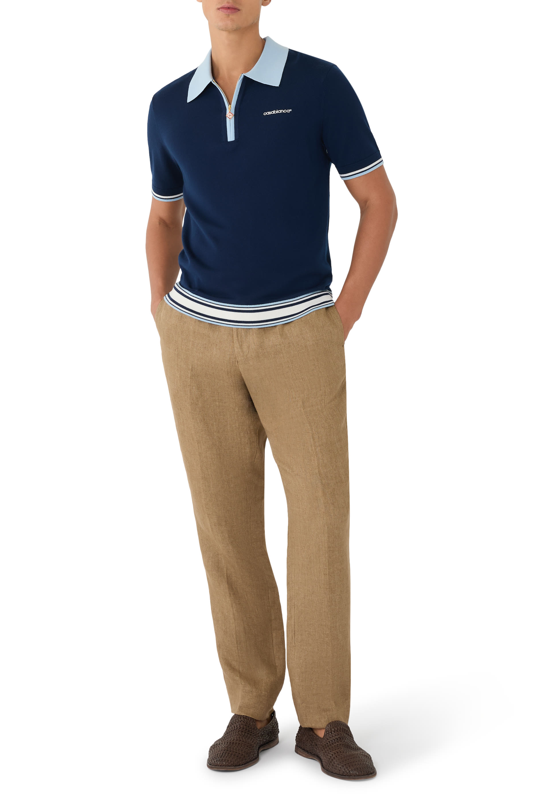 Merino Knit Tennis Polo Shirt