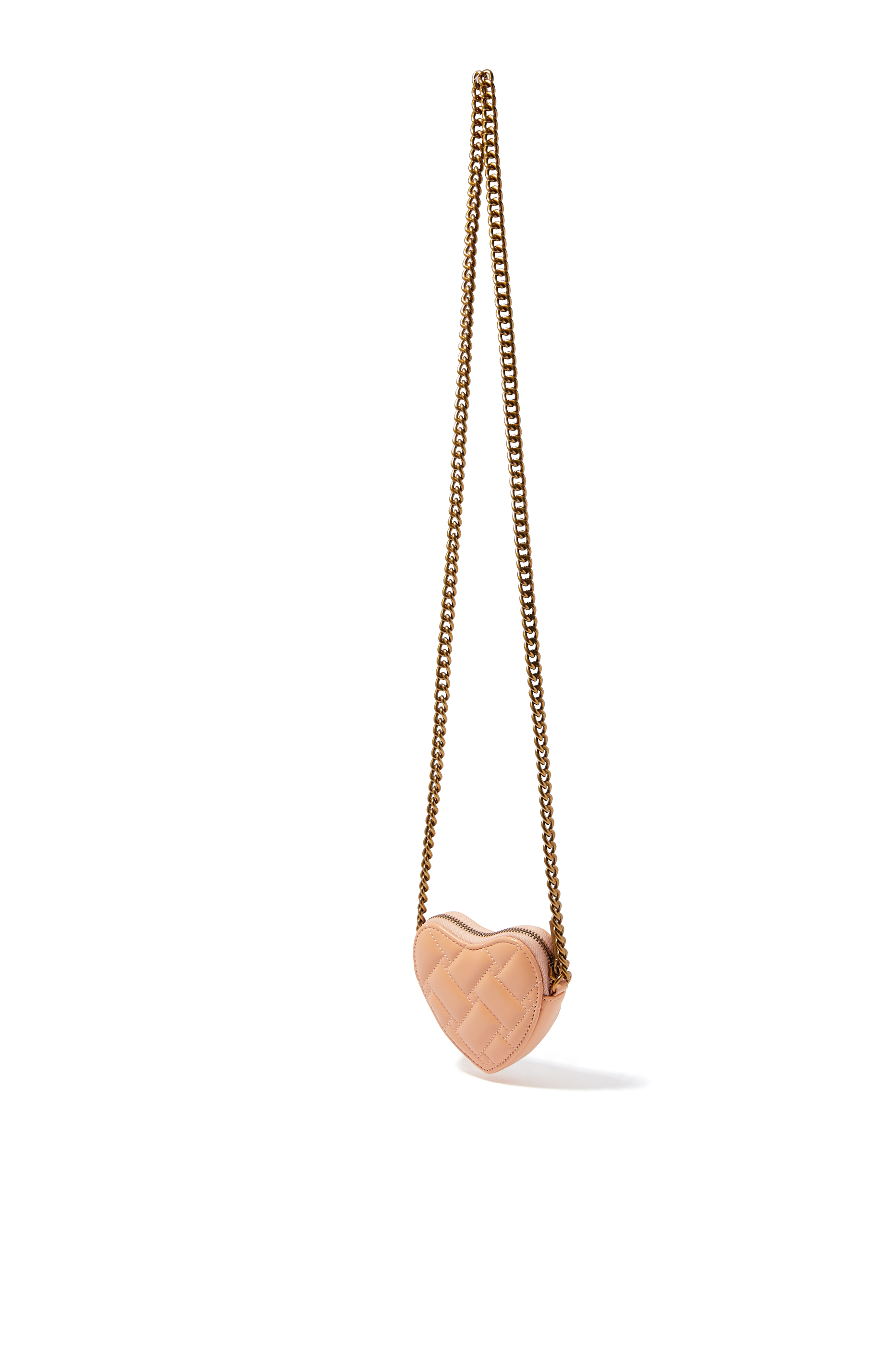 Kensington Croc-Embossed Heart Micro Crossbody Bag