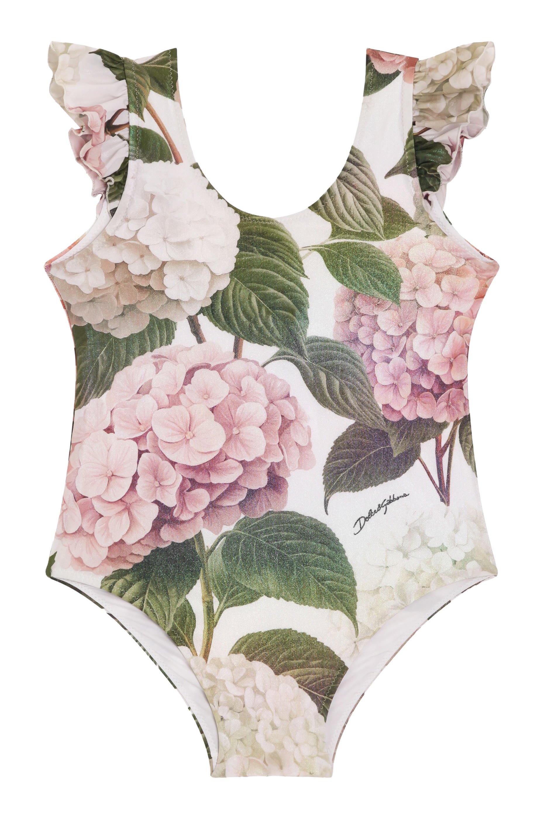 Kids Hydrangea-Print One-Piece Swimsuit