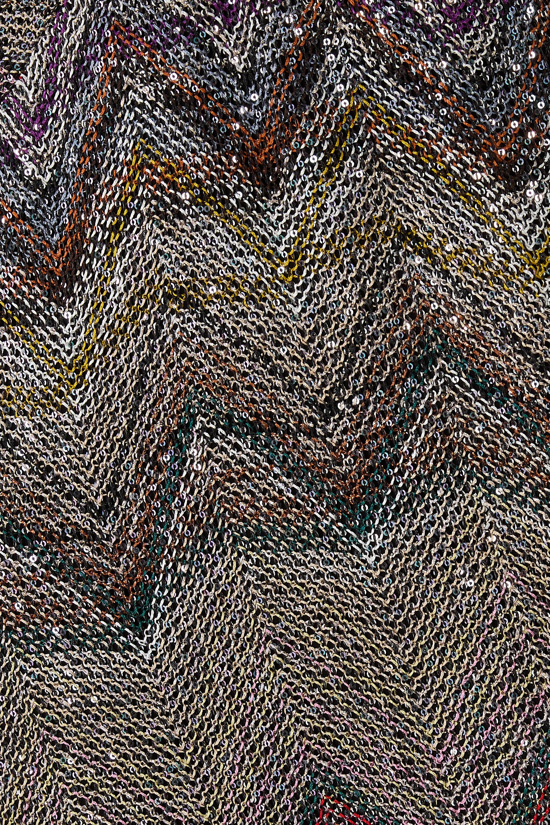 Zigzag Sequinned Lam&eacute; Maxi Dress