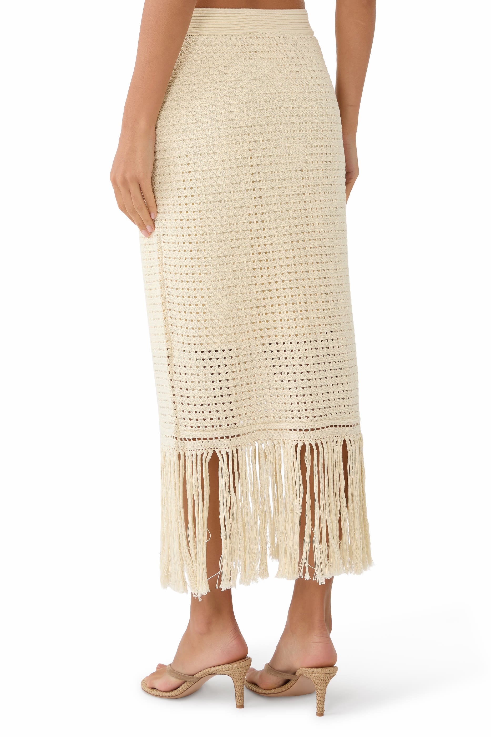  Indra Fringe Midi Skirt