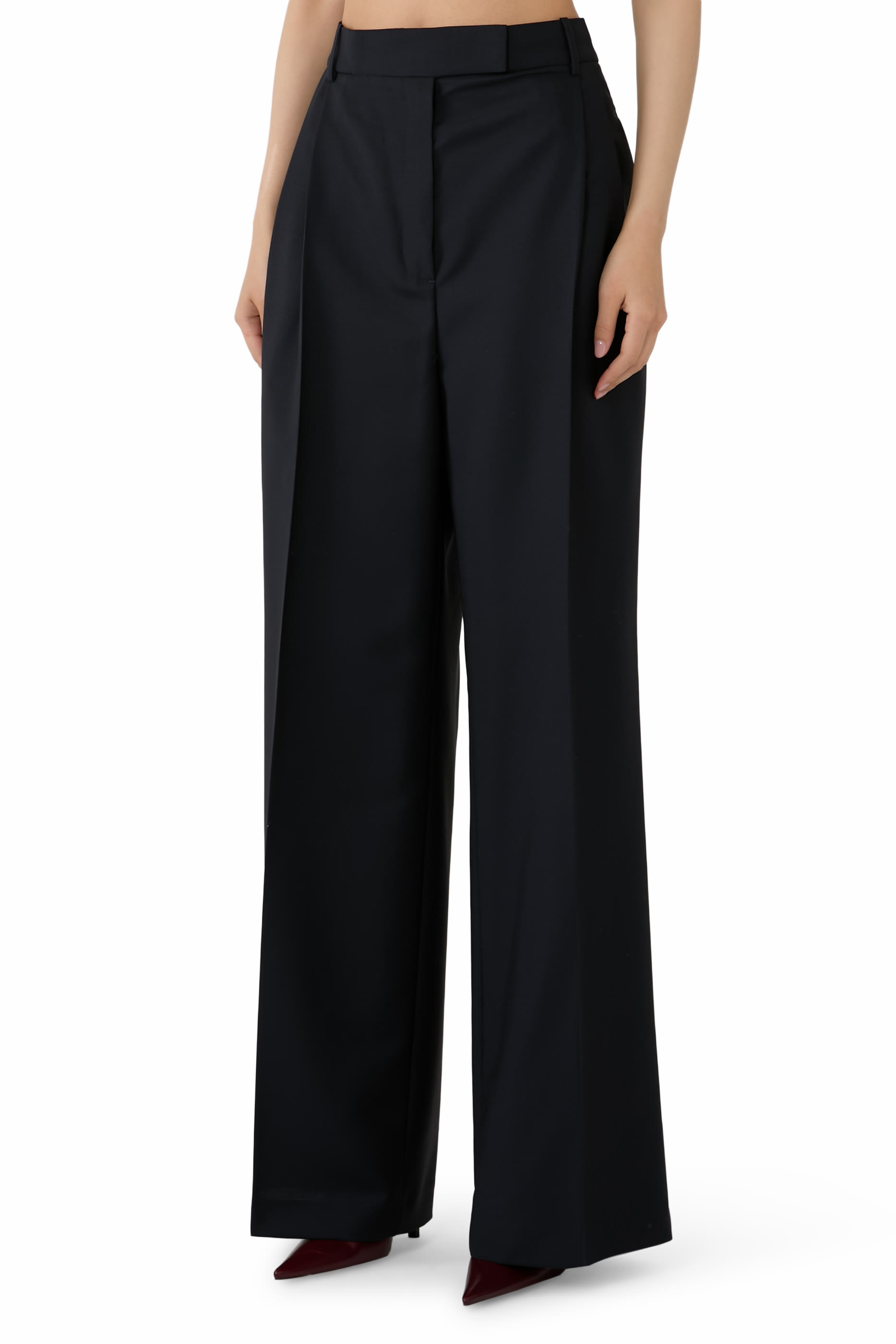  Mid-Waist Tailored Trousers