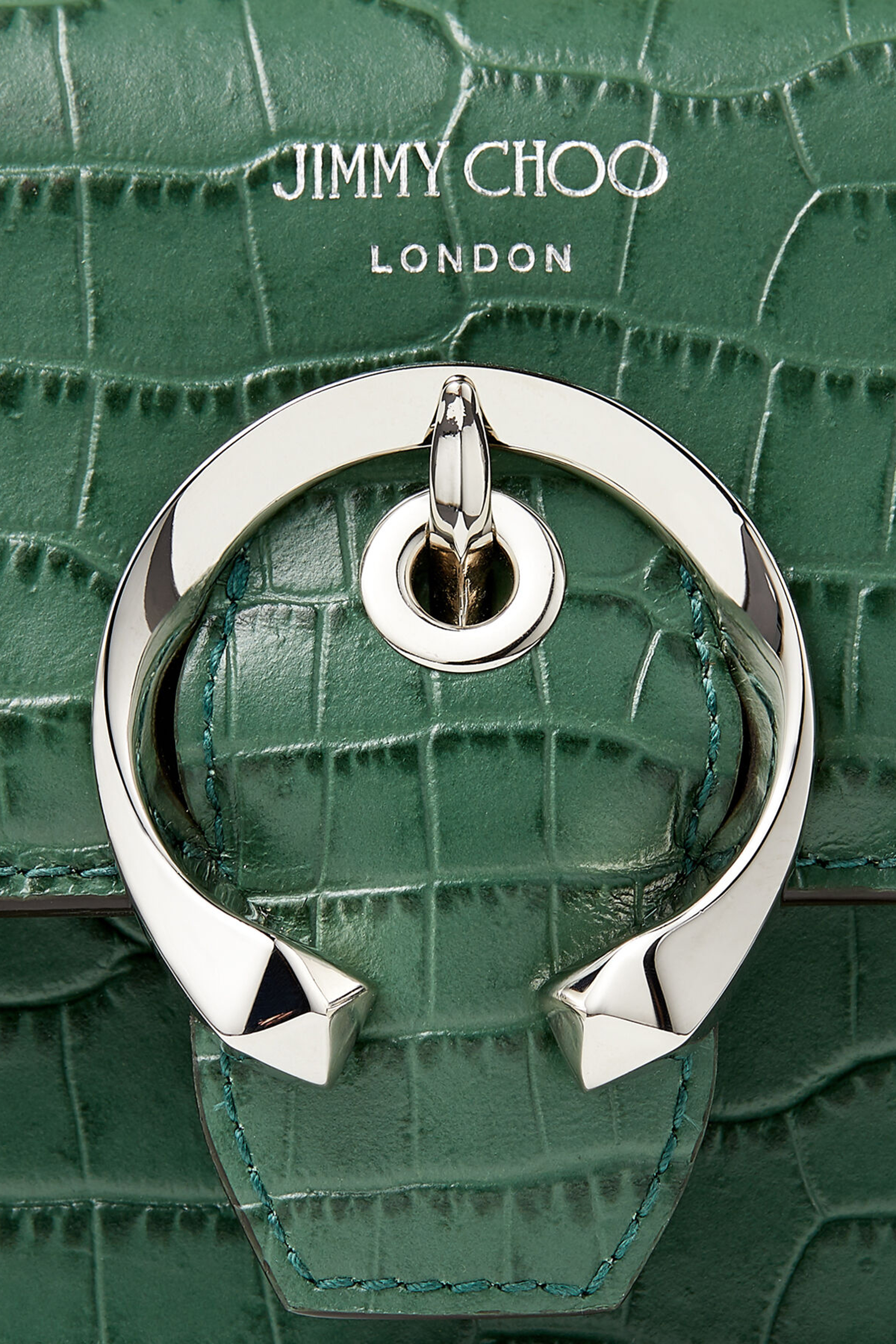 Mini Paris Croc-Embossed Leather Bag