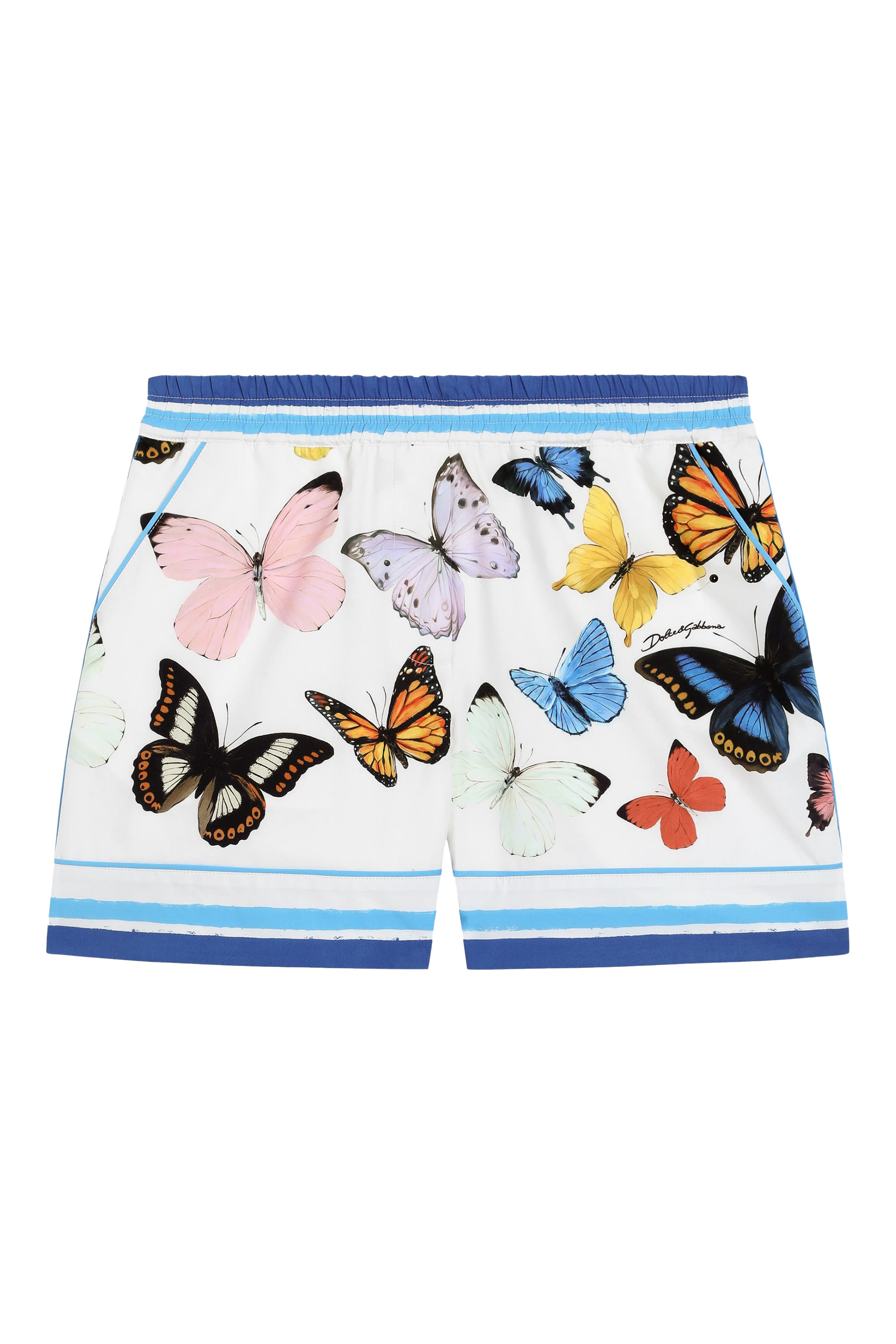 Kids All-Over Butterfly Print Poplin Shorts