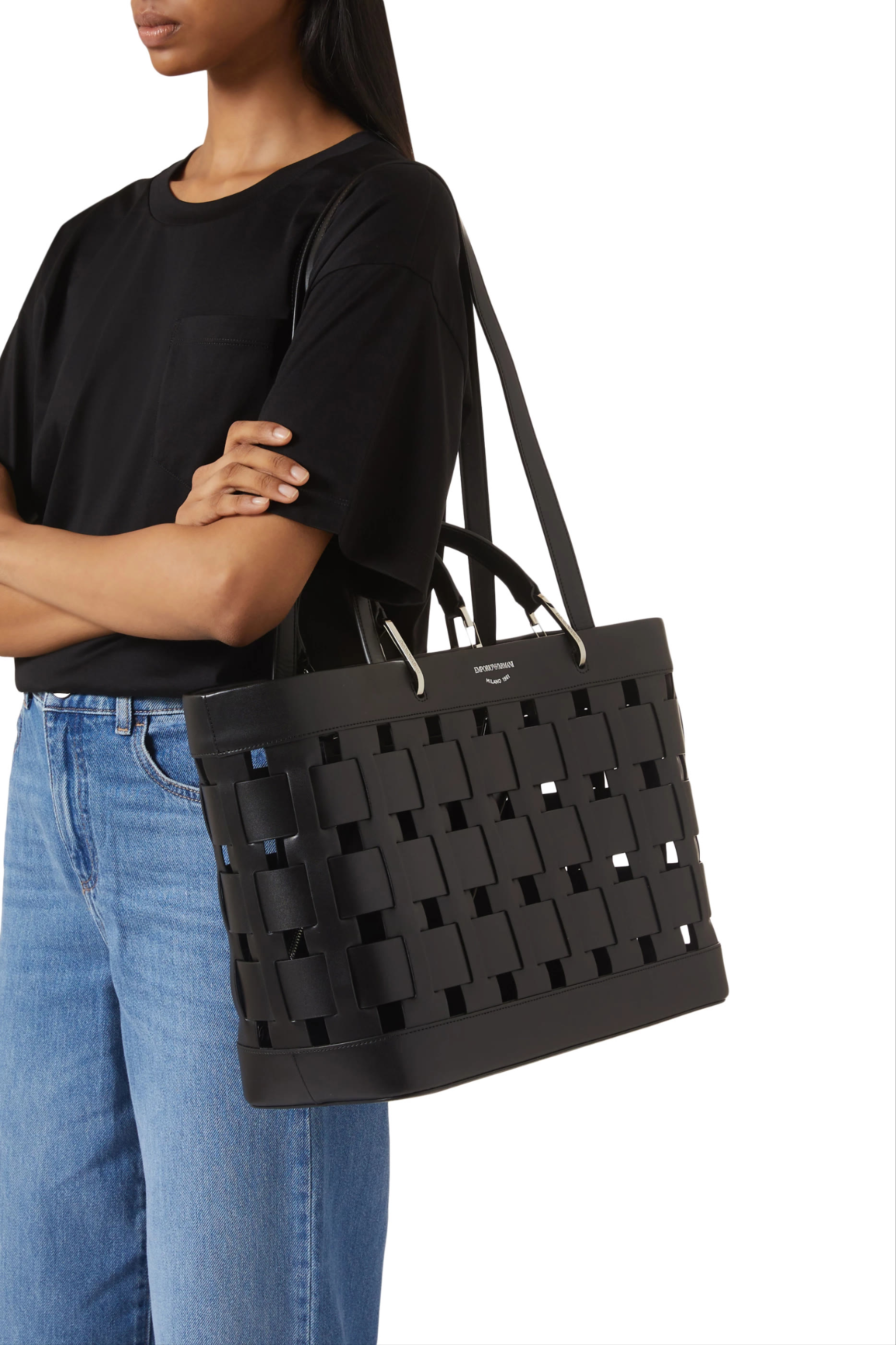 Medium Woven Shopping Bag 