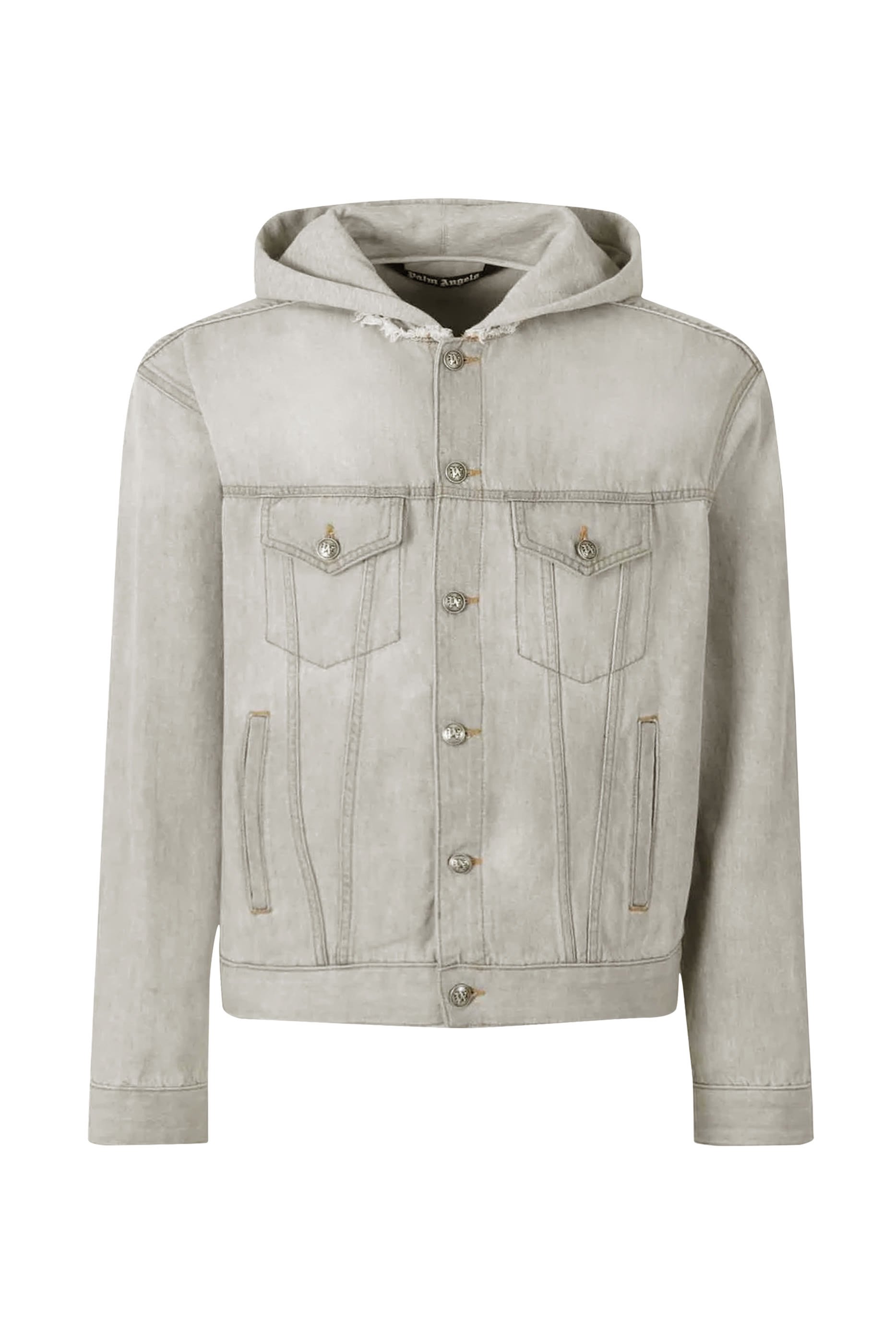 Curved Logo Denim Jacket