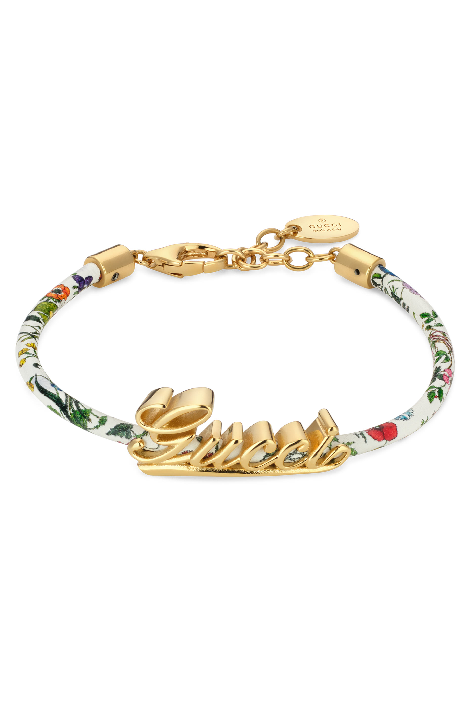 Leather Bracelet with Logo Script