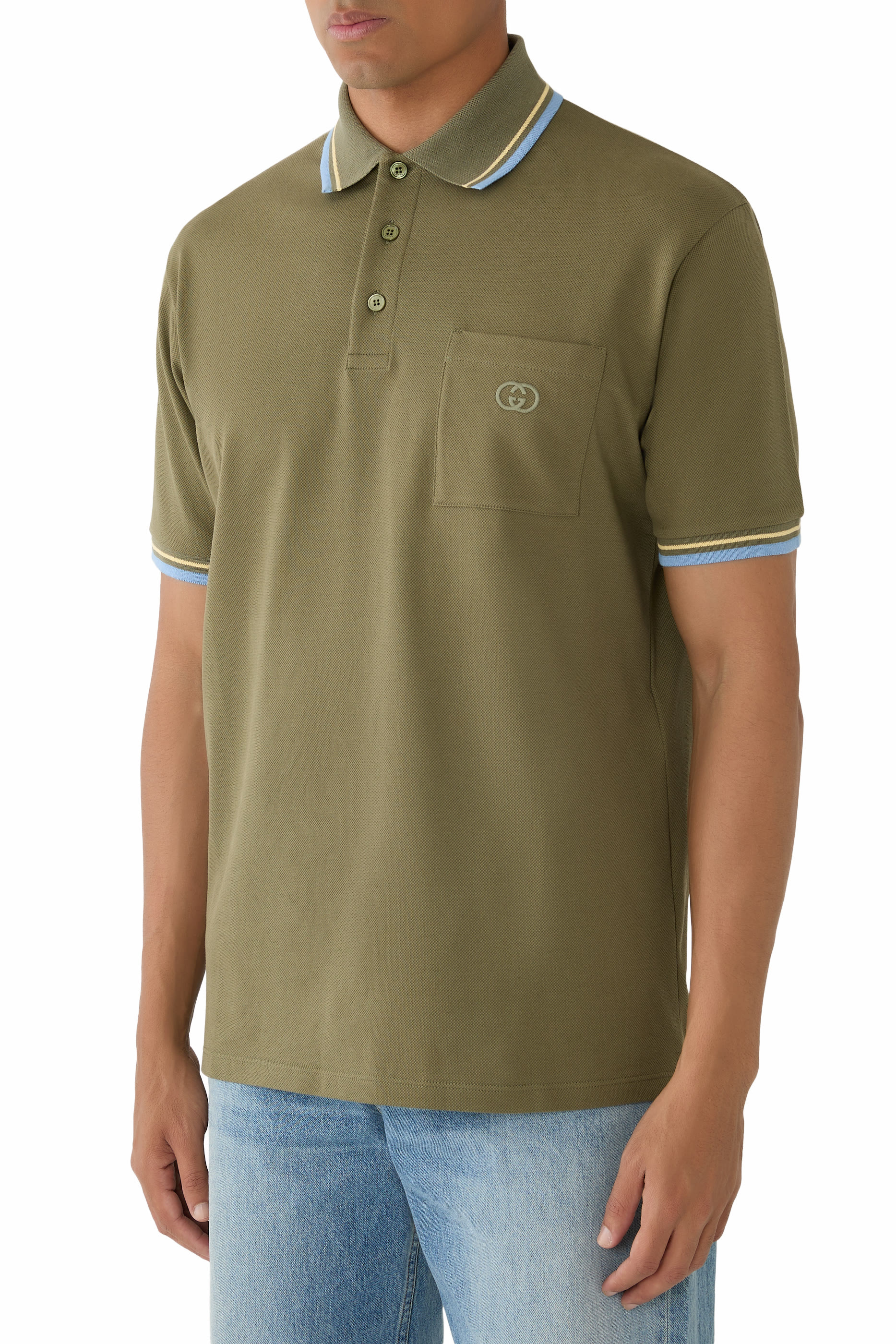 Logo Embroidery Cotton Piquet Polo Shirt 