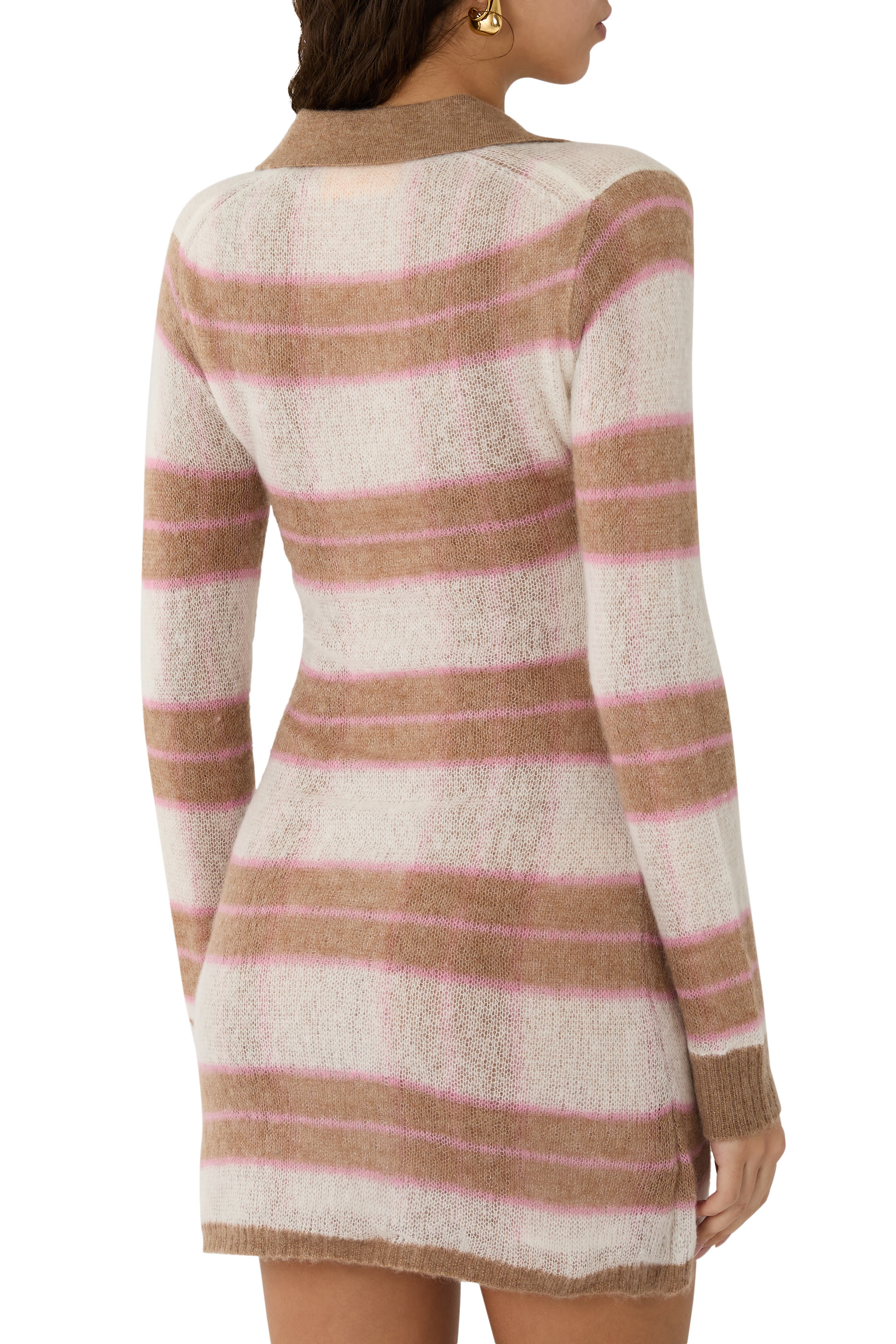 Shadow Plaid Polo Dress