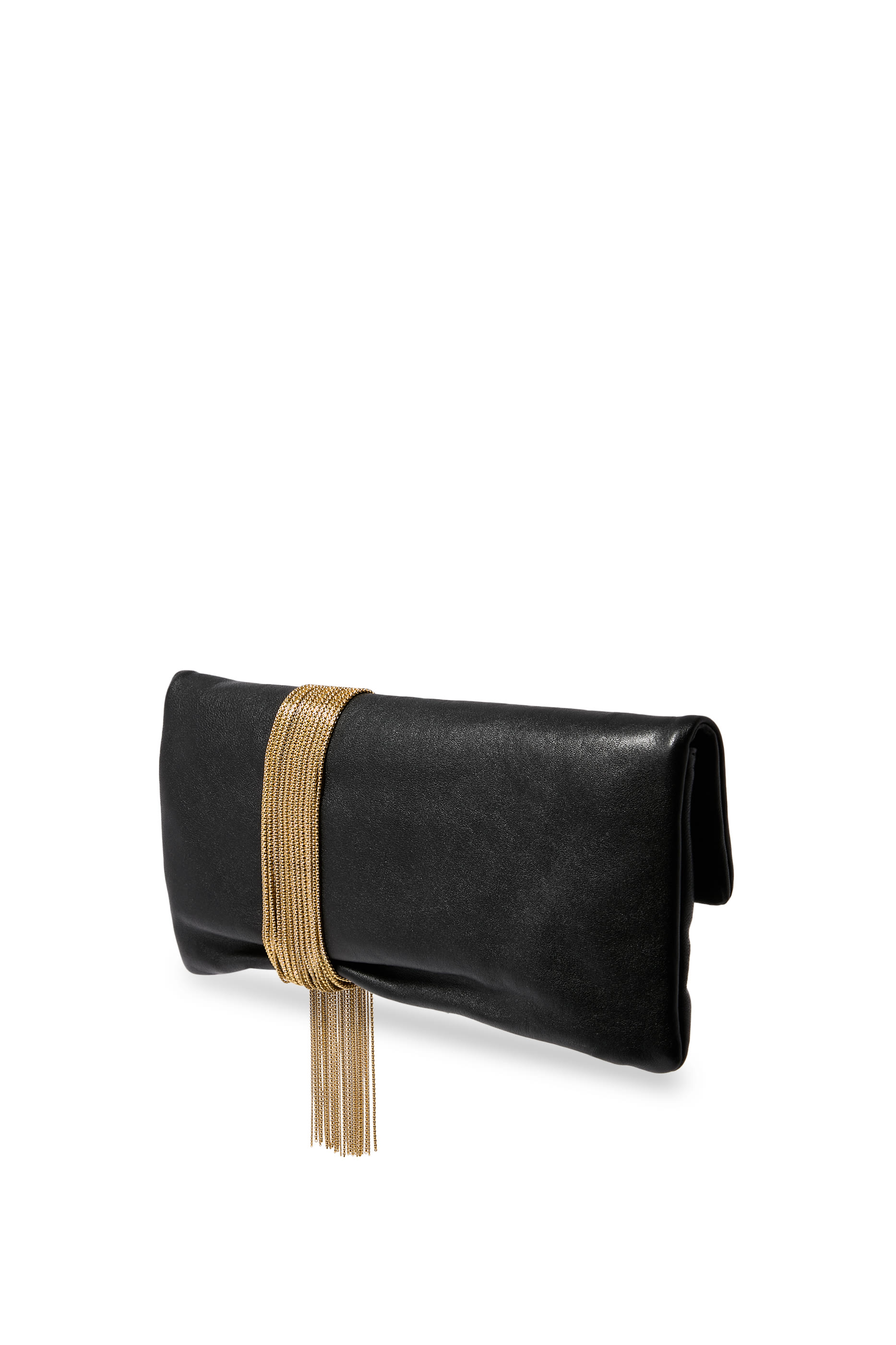 Zandra Shimmer Suede Clutch