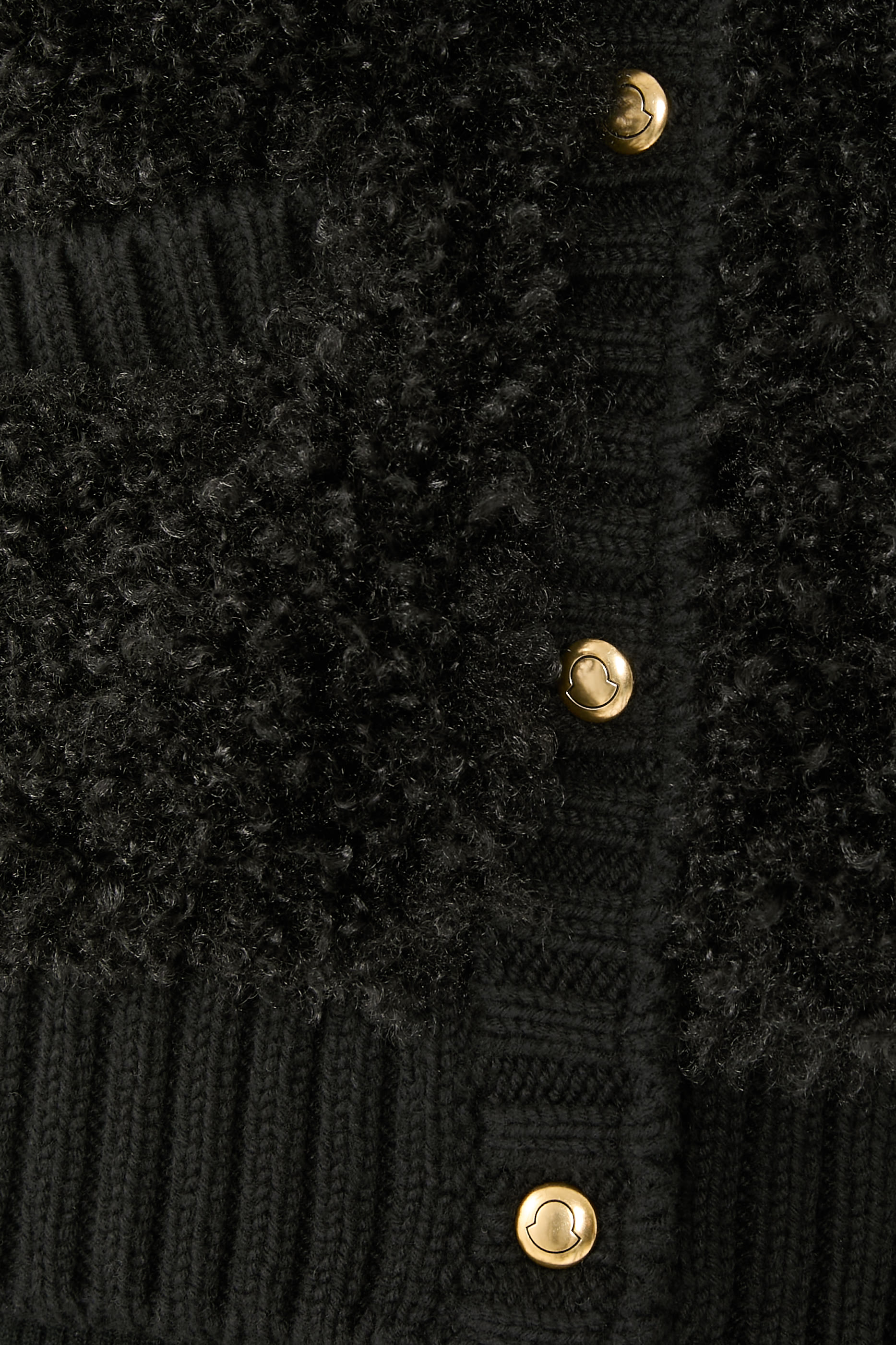 Padded Wool & Teddy Cardigan