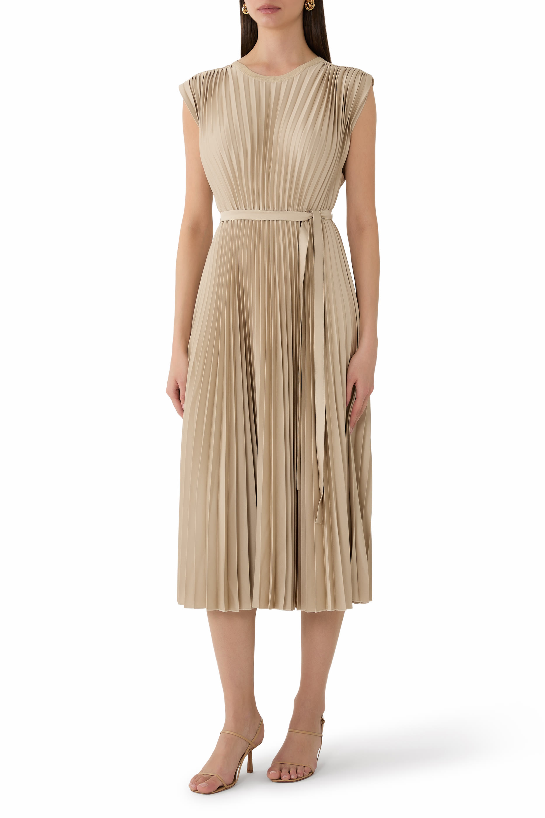  Volta Knit Weave Pliss&eacute; Dress