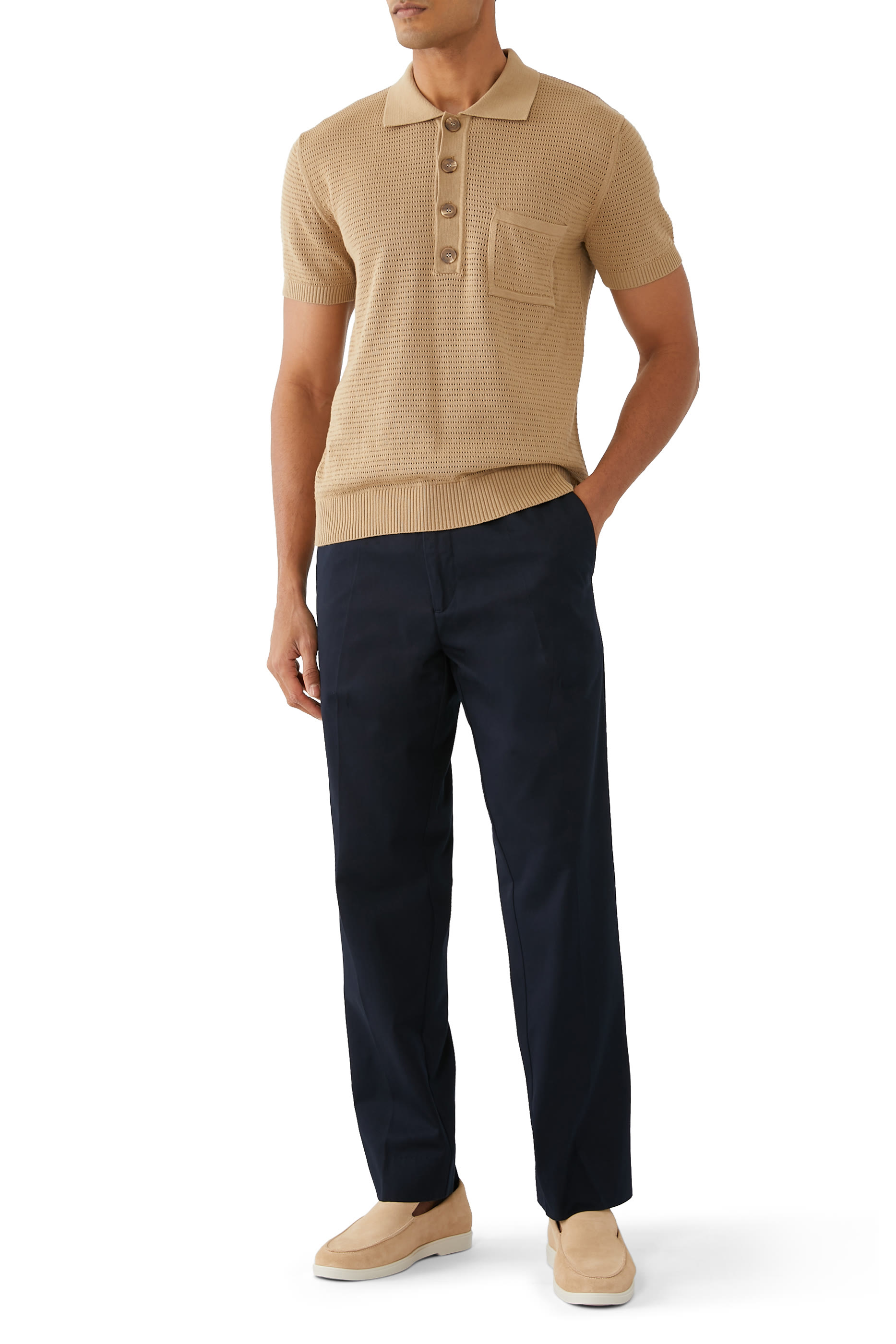 Twill Straight Fit Trousers