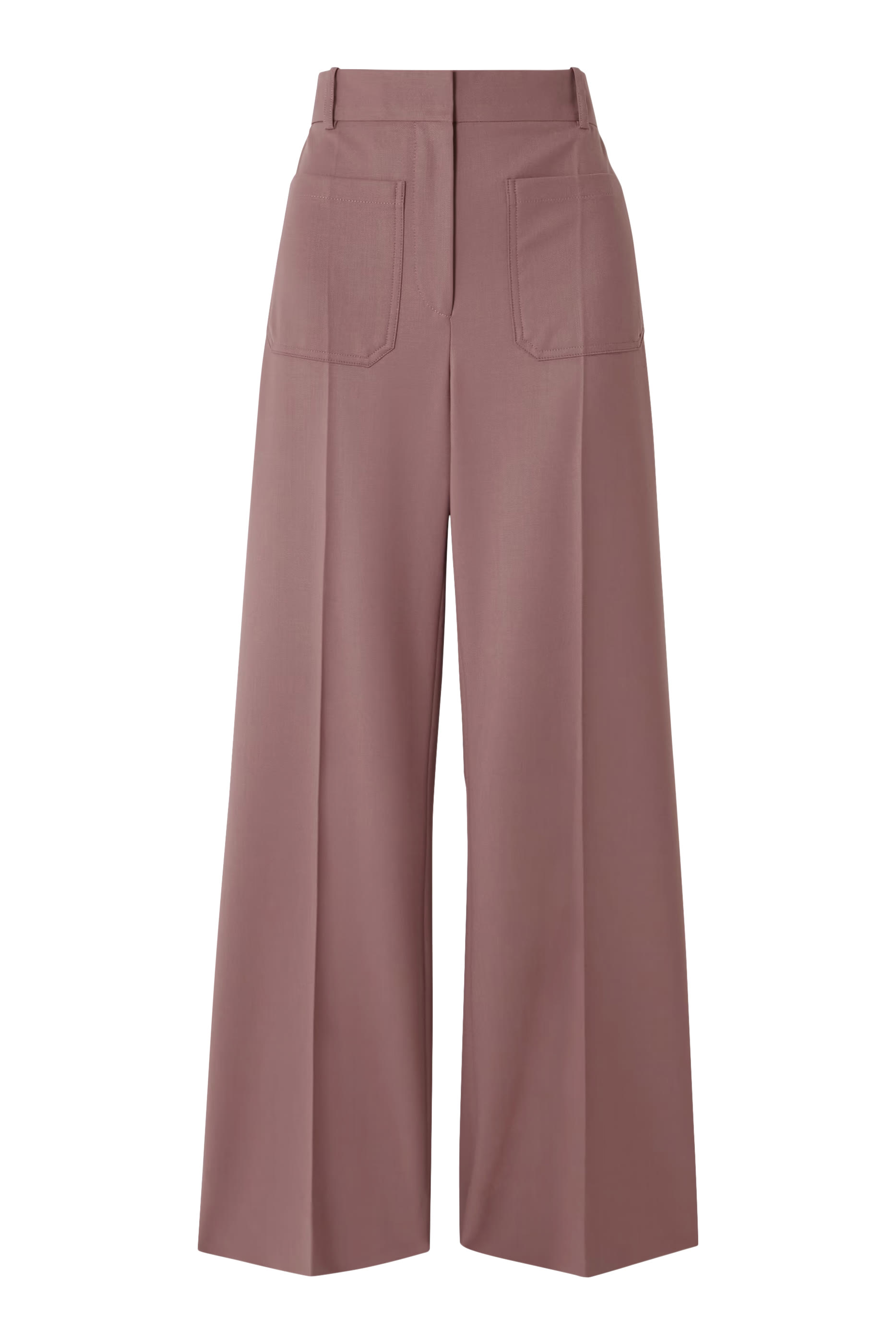 Alina Twill Wide-Leg Pants