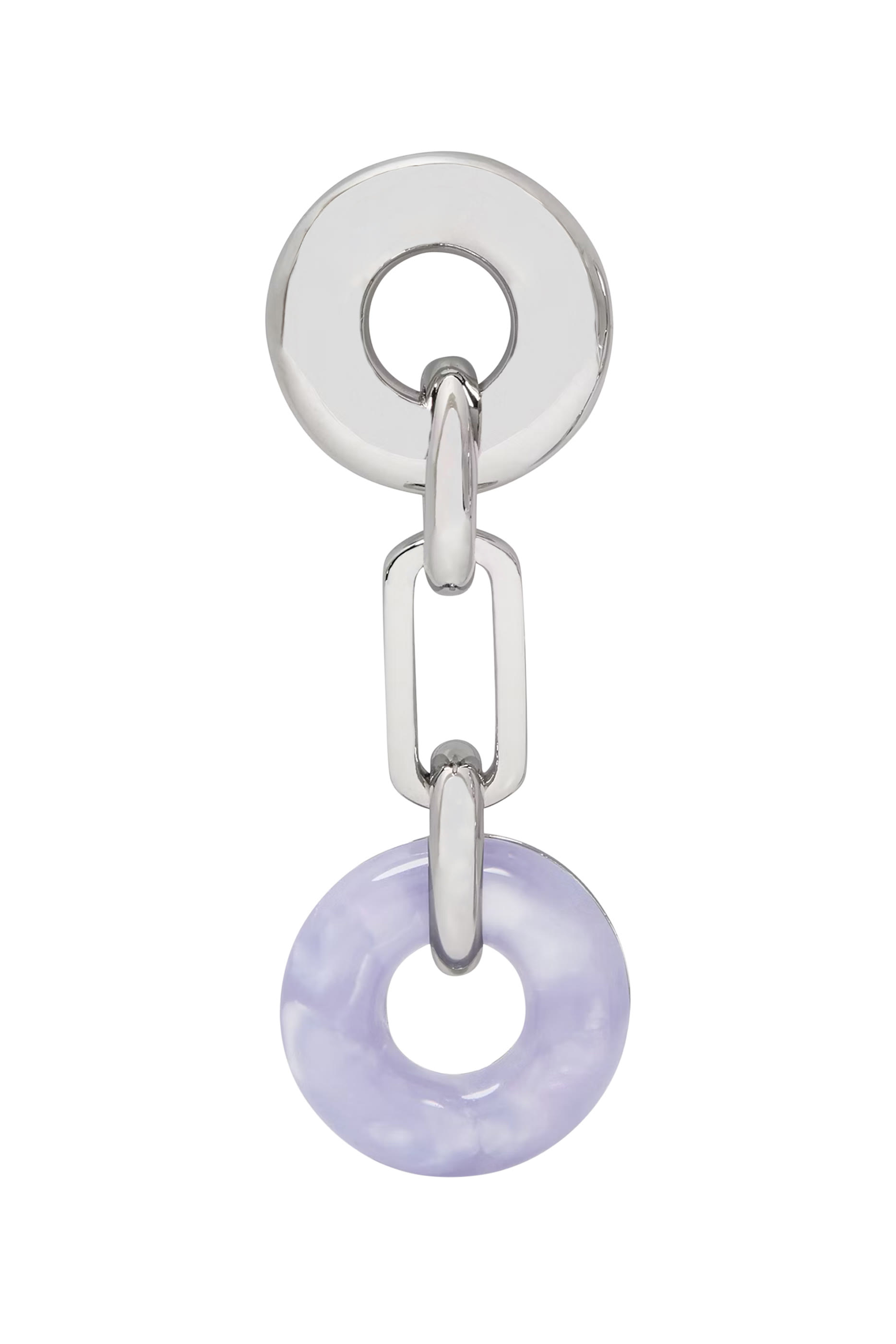 Interlock Linear Earrings, Titanium Posts & Cubic Zirconia, Acetate