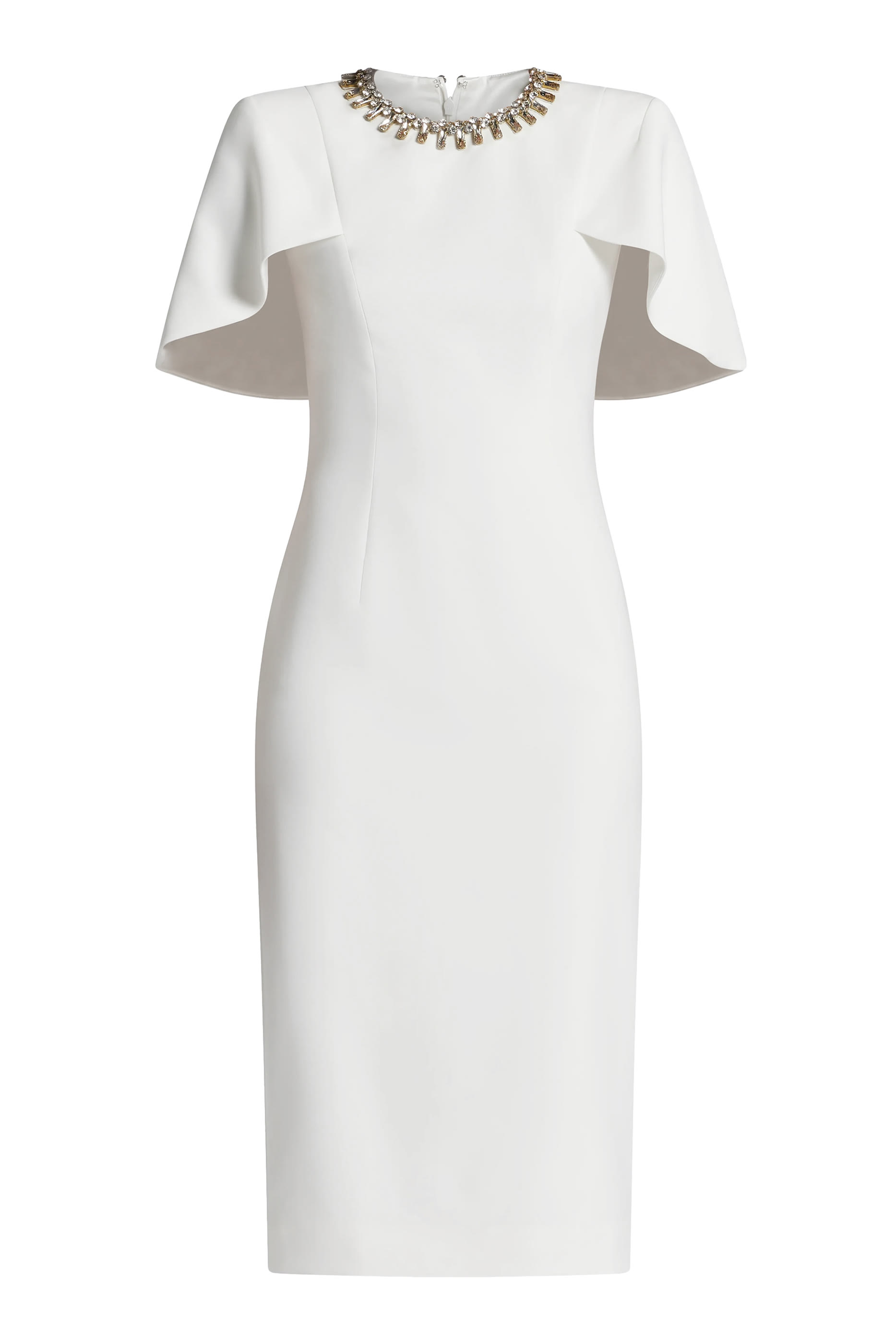 Cape Sleeve Midi Dress