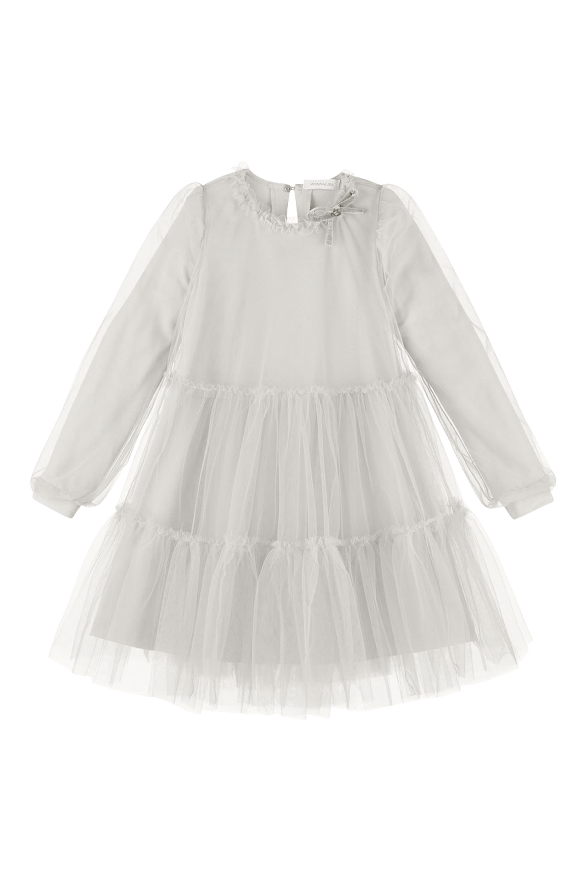 Kids Long Sleeves Tulle Dress
