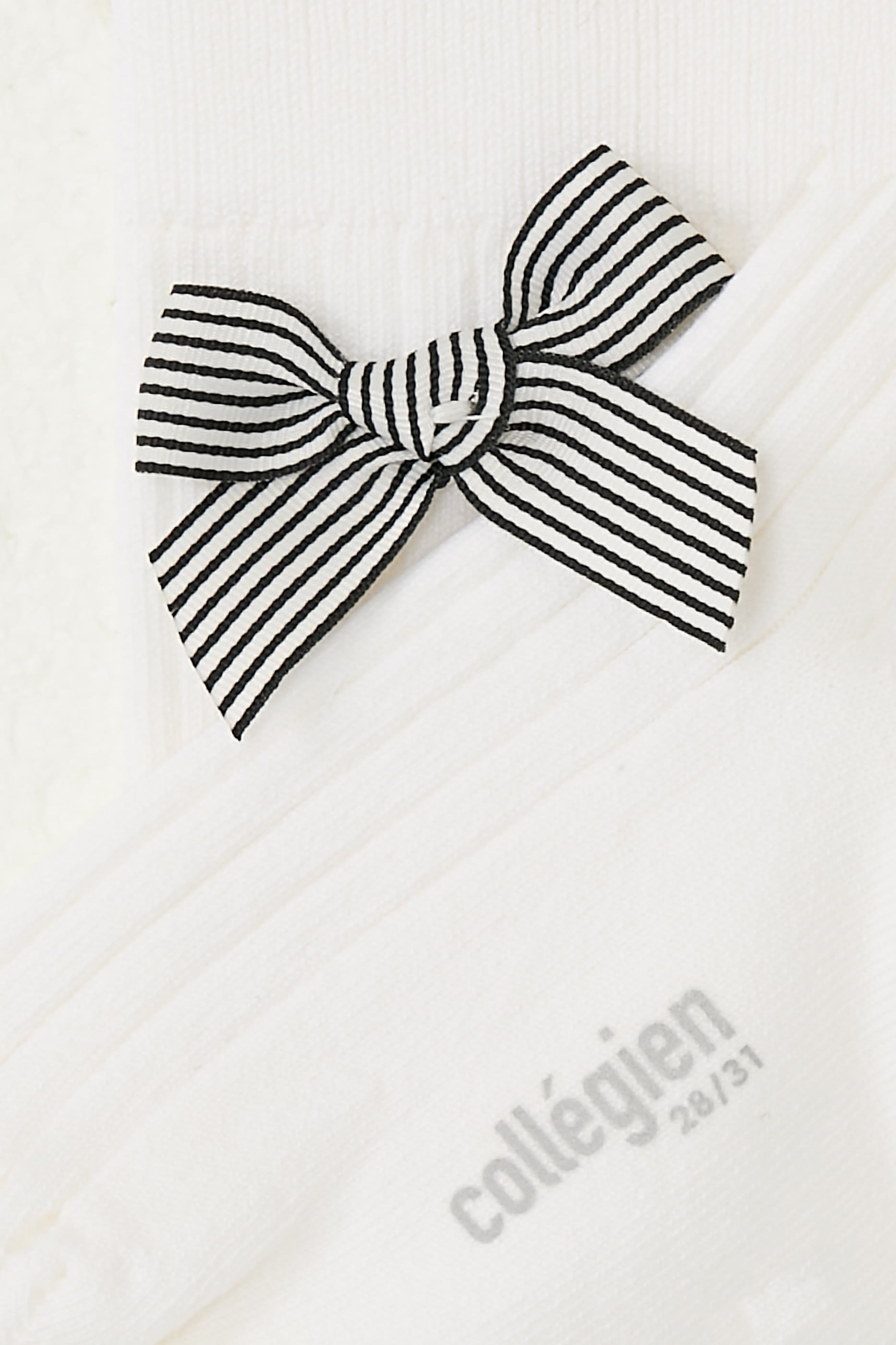 Kids Marinette Ribbed Knee-High Bow Socks