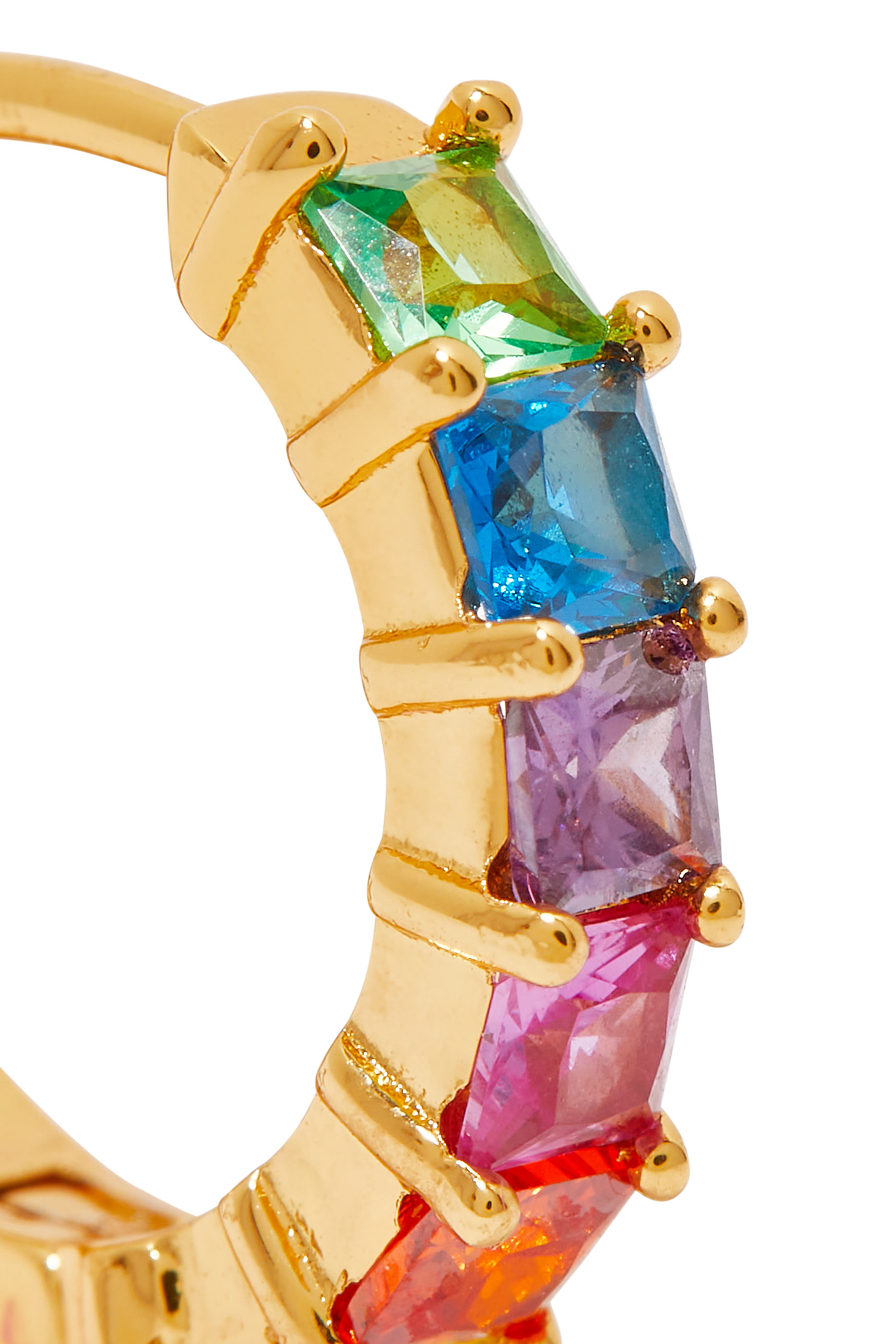 Crystal Huggie Hoops