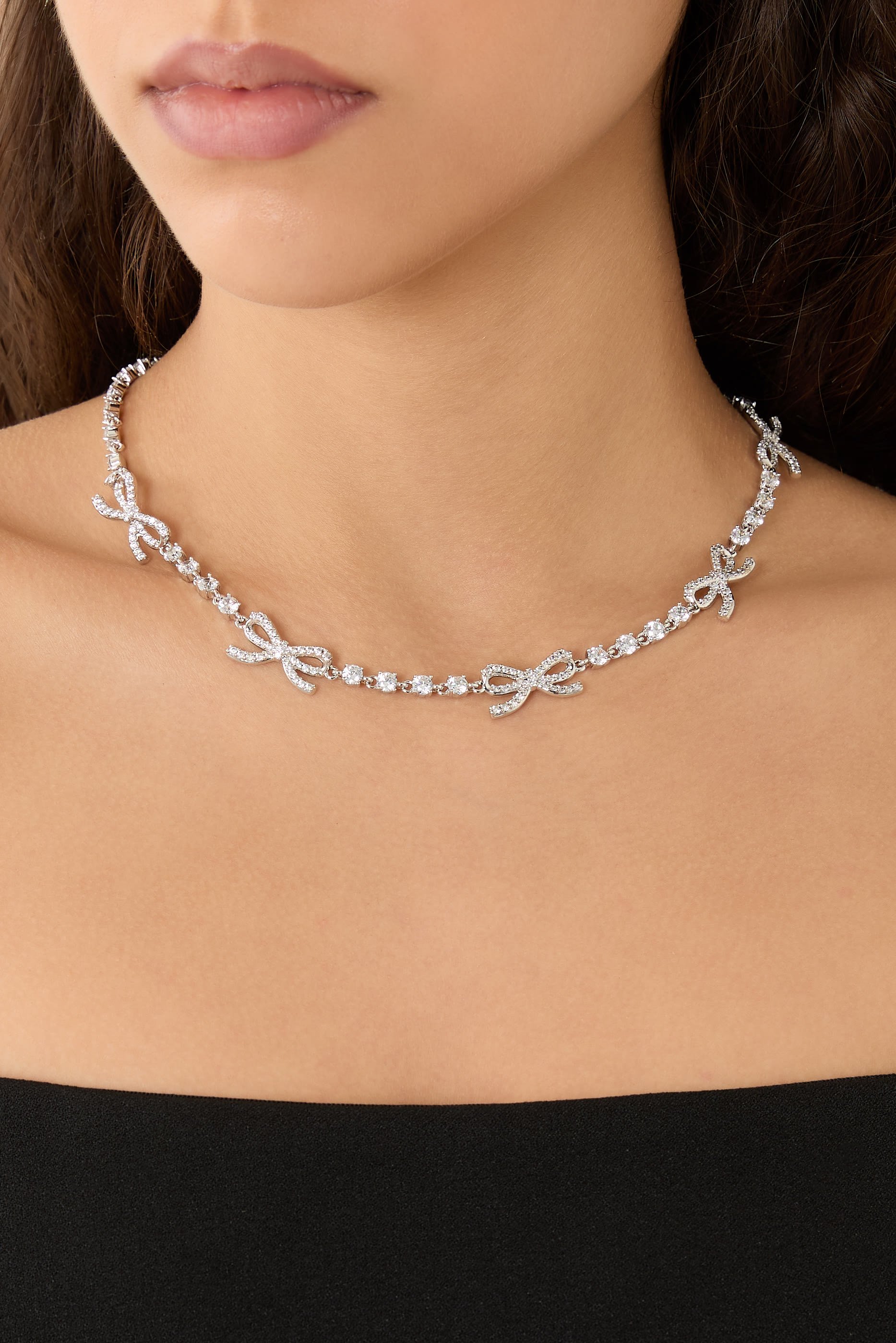 Crystal Bow Necklace