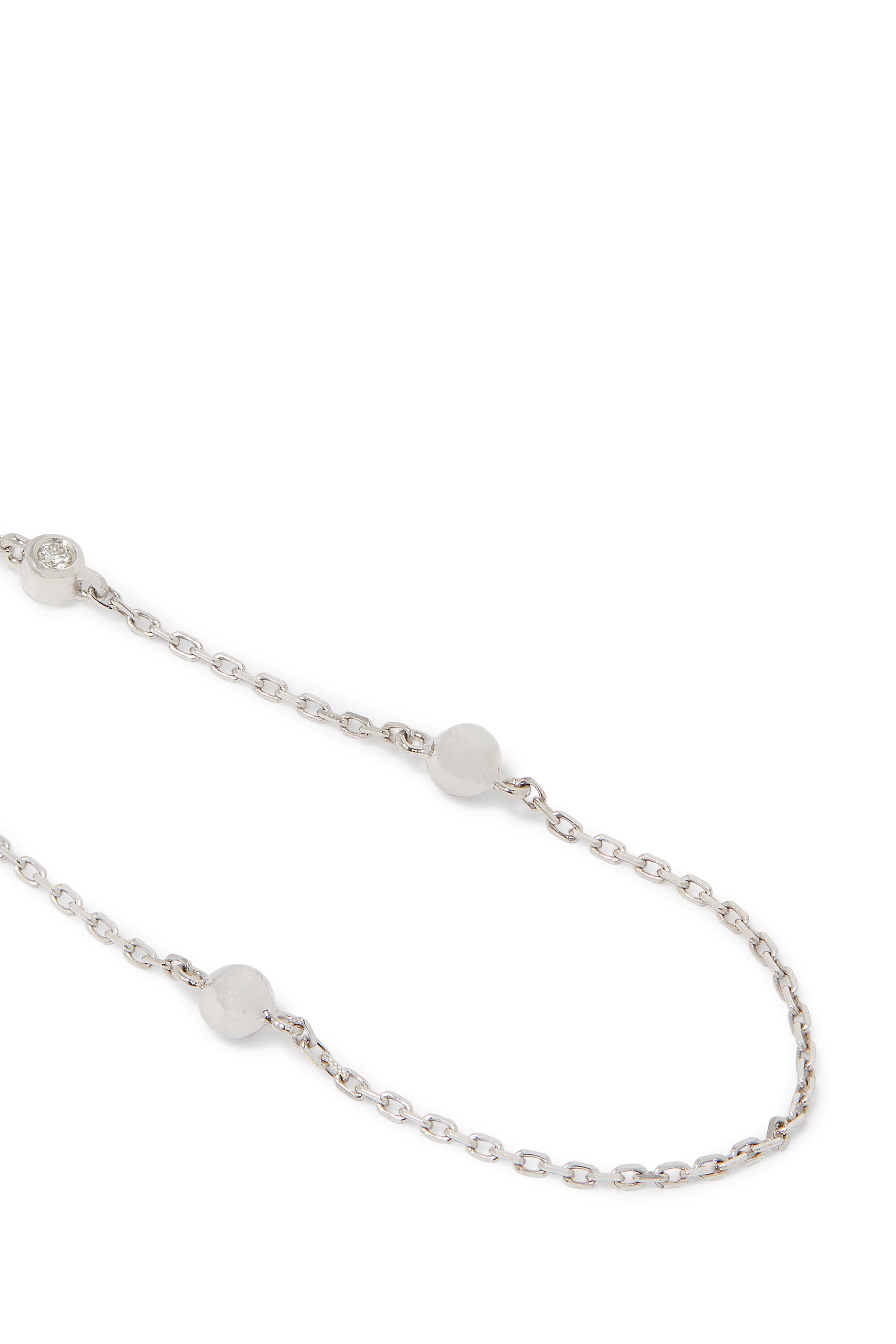 Enishi Open Hand Chain, 18K White Gold & Diamonds