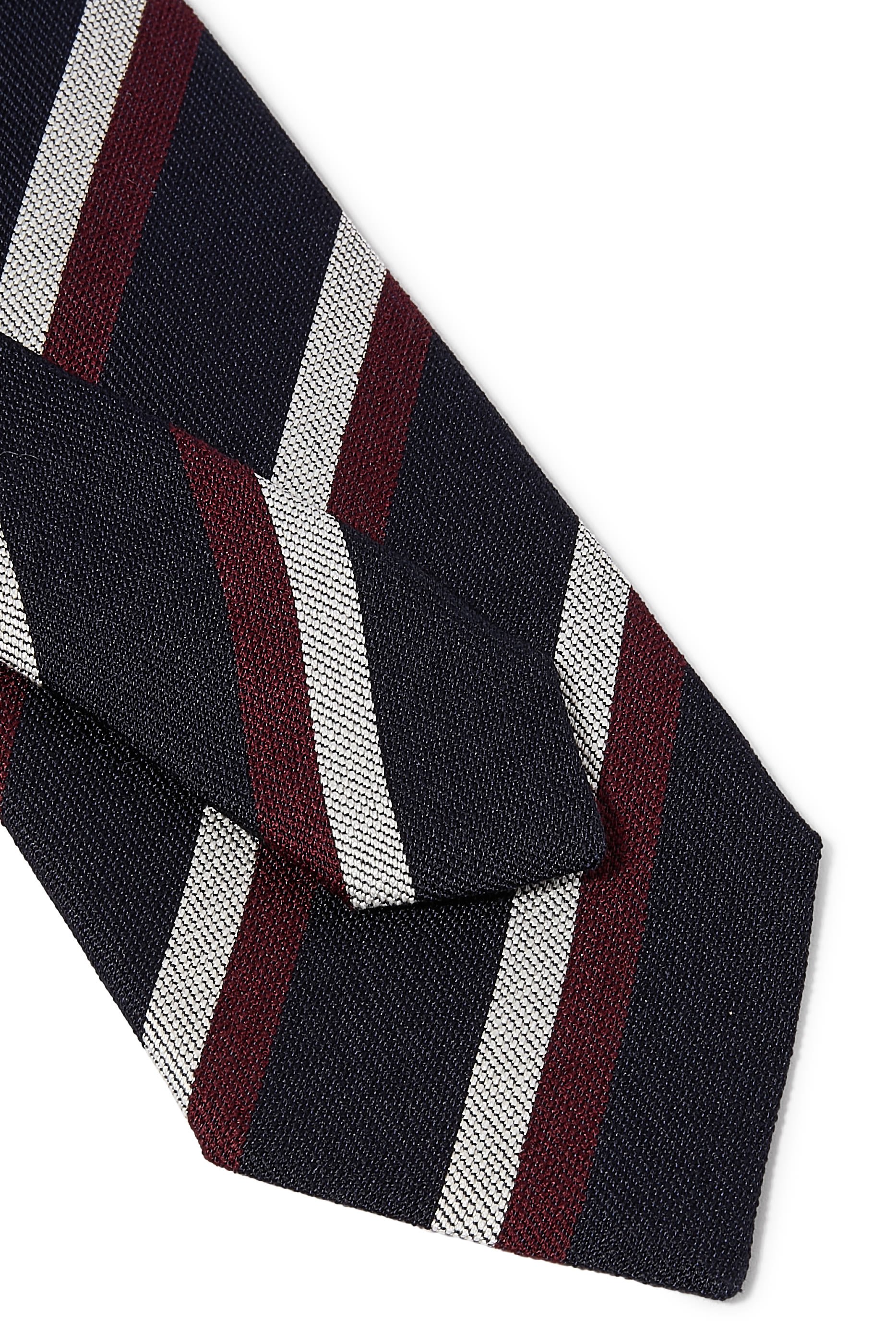 Striped Woven Silk Tie