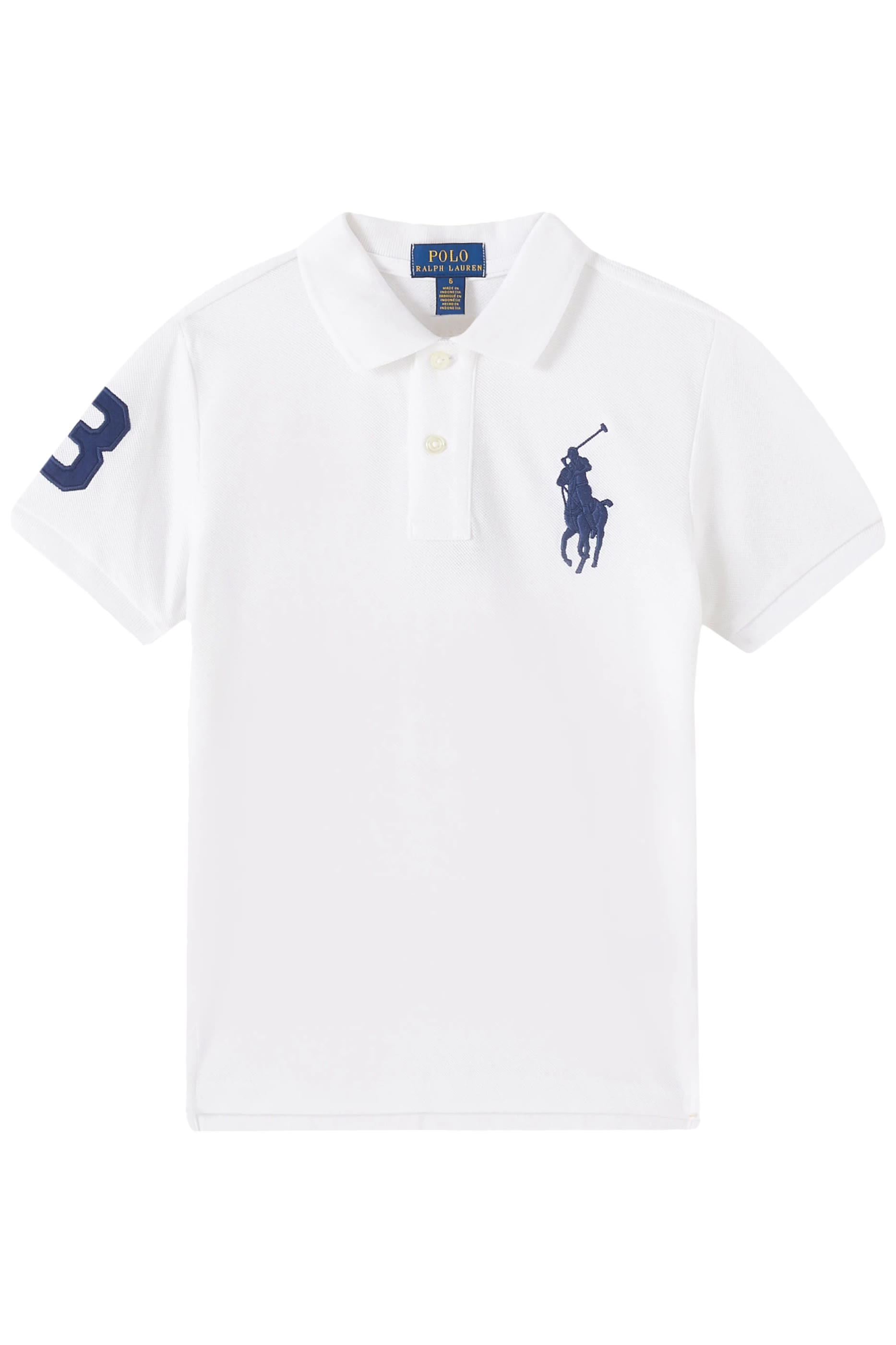 Kids Big Pony Cotton Mesh Polo Shirt