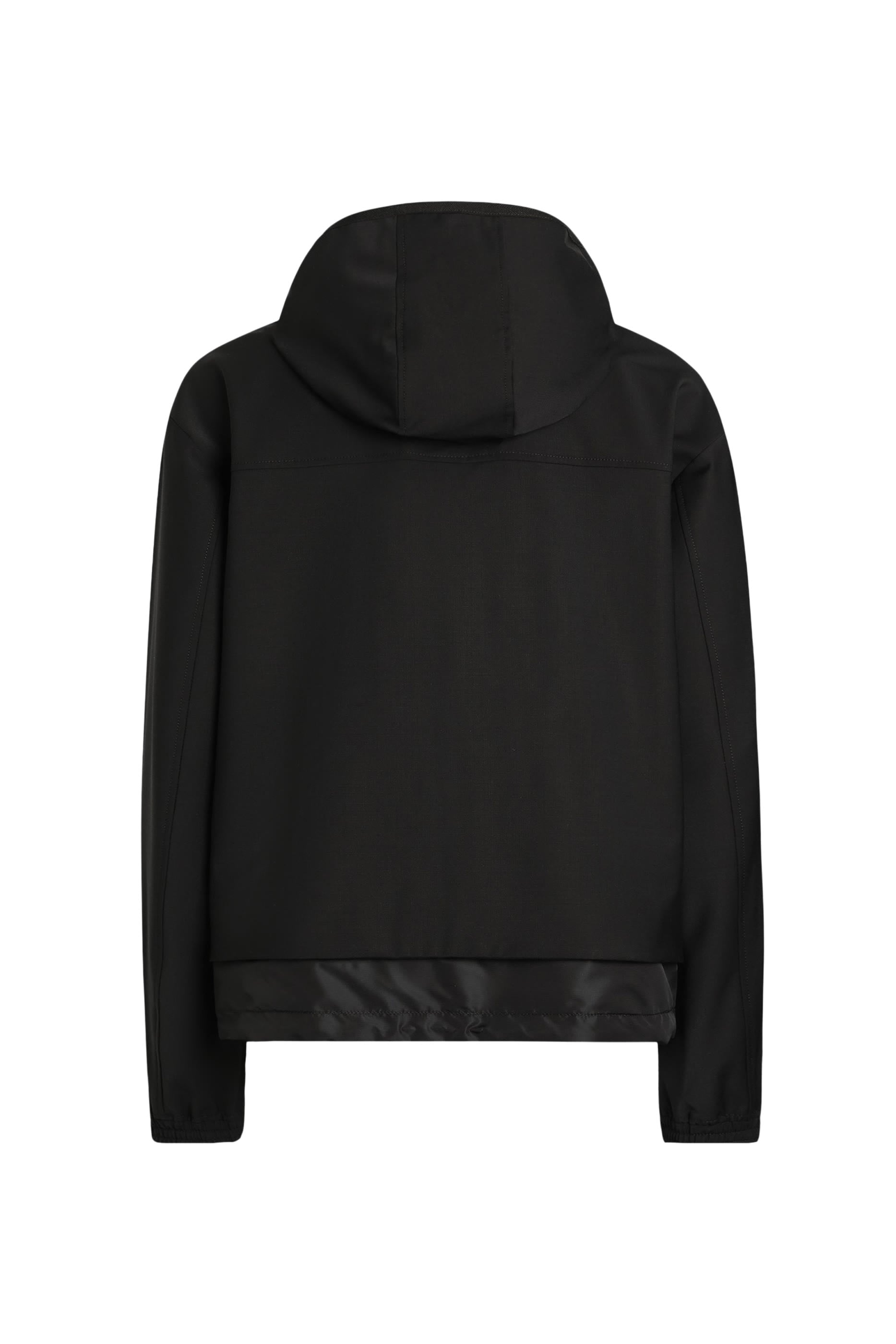 Wool Blend Hooded Jacket