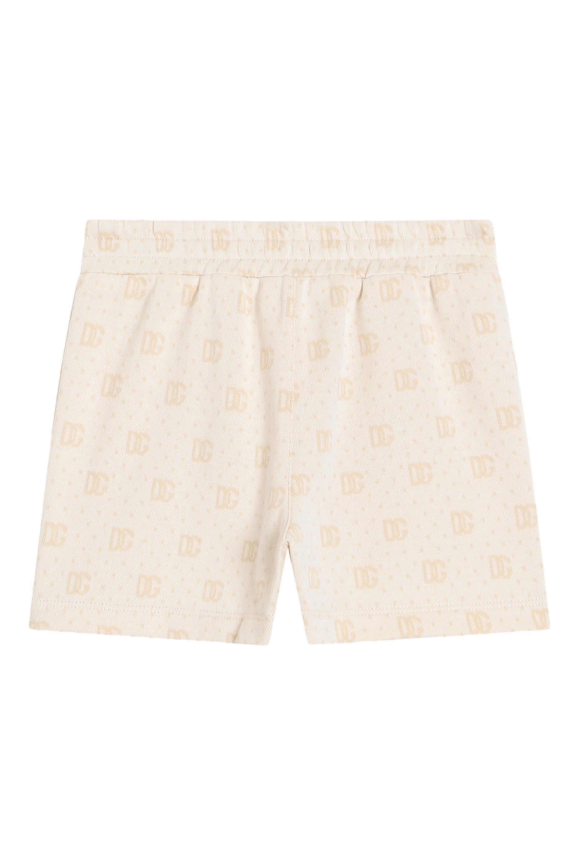 Kids DG Pattern and Polka Dots Jacquard Bermuda Shorts
