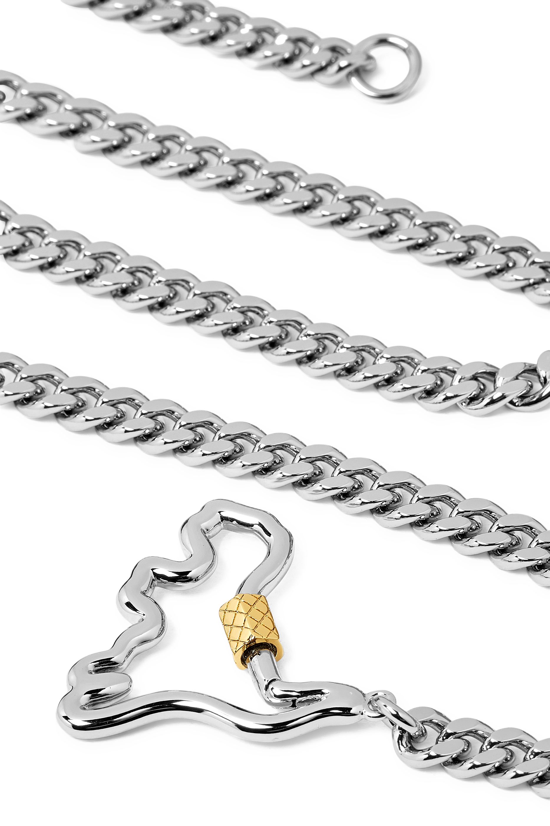 Signature Carabiner Rexy Pendant Necklace, Metal