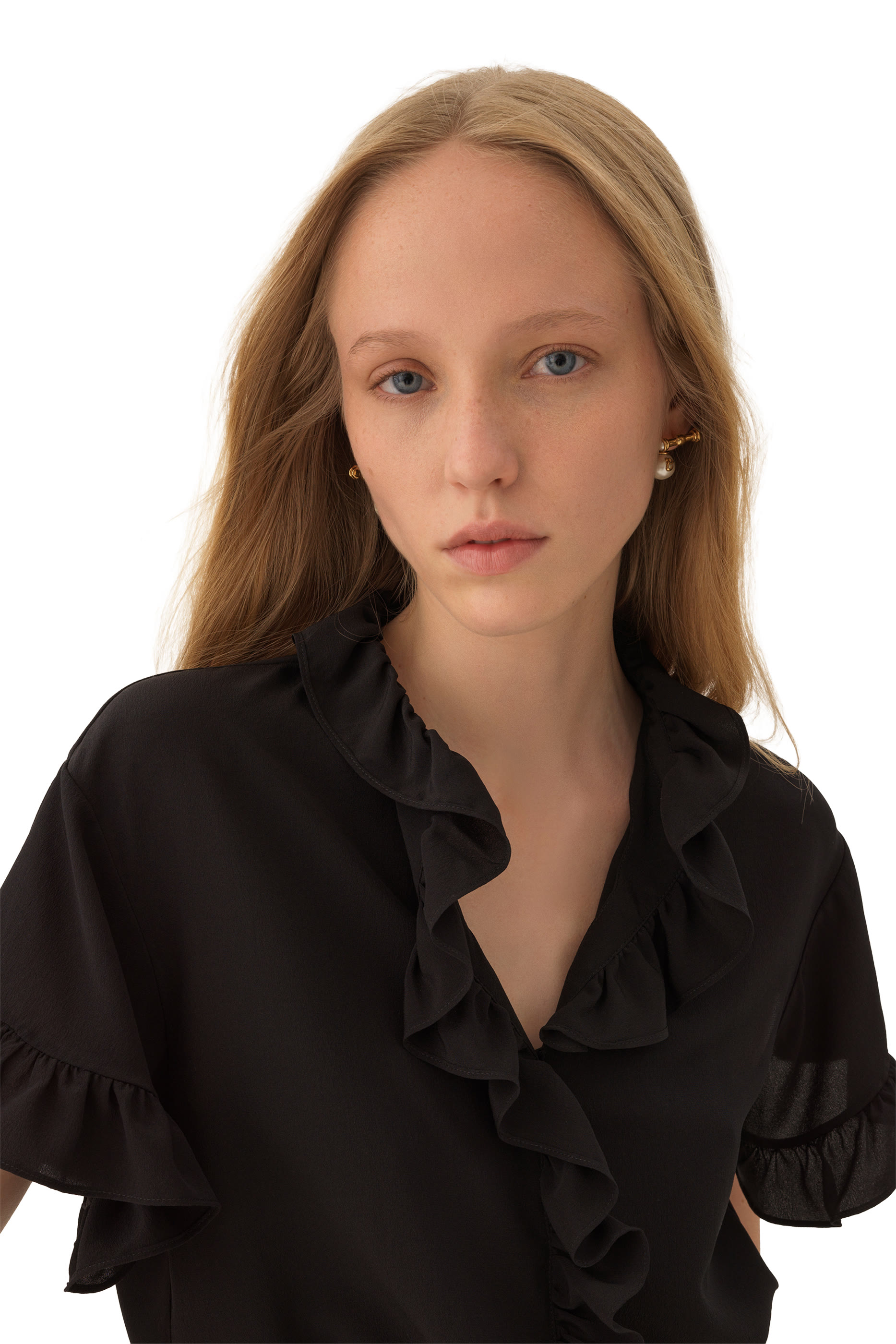 Classy Earrings, Brass & Resin Pearl