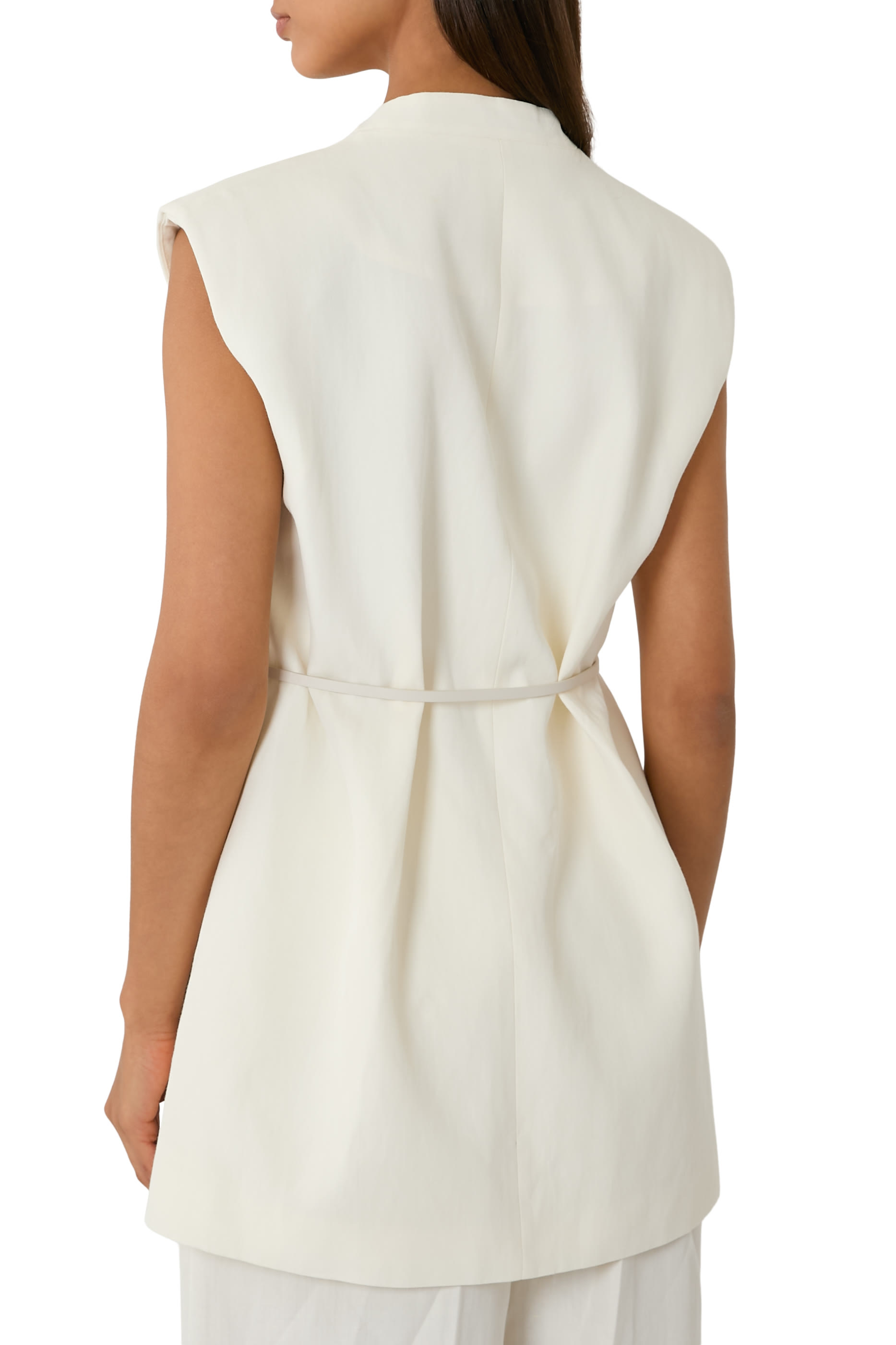  Double- Breasted Sleeveless Waistcoat