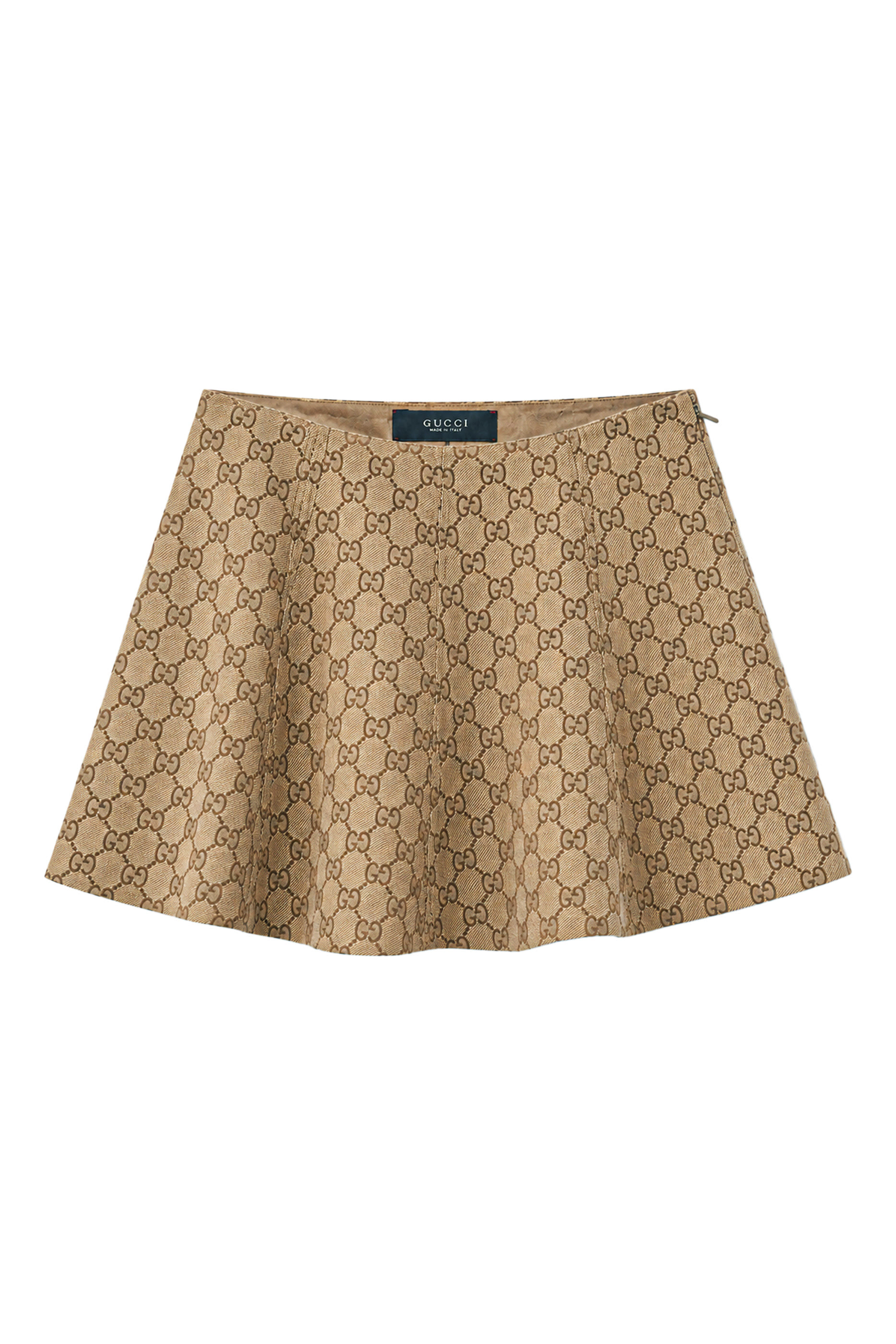 Kids GG Cotton Canvas Flounced Skirt